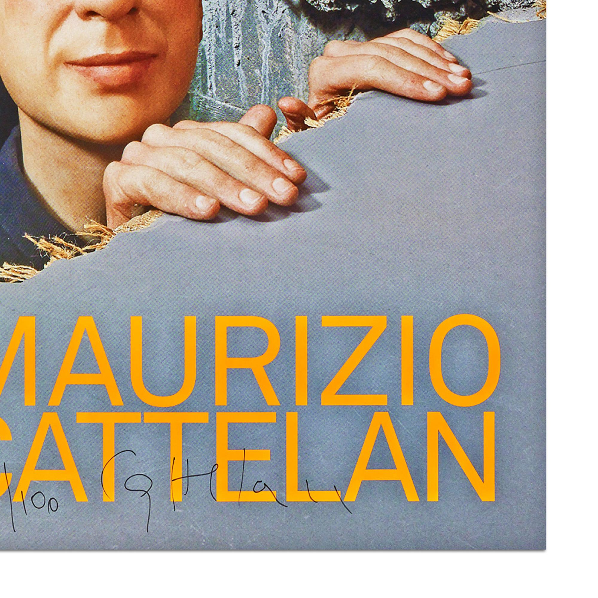 Maurizio Cattelan, Limited Edition Poster, Hand-Signed, Contemporary Pop Art For Sale 3