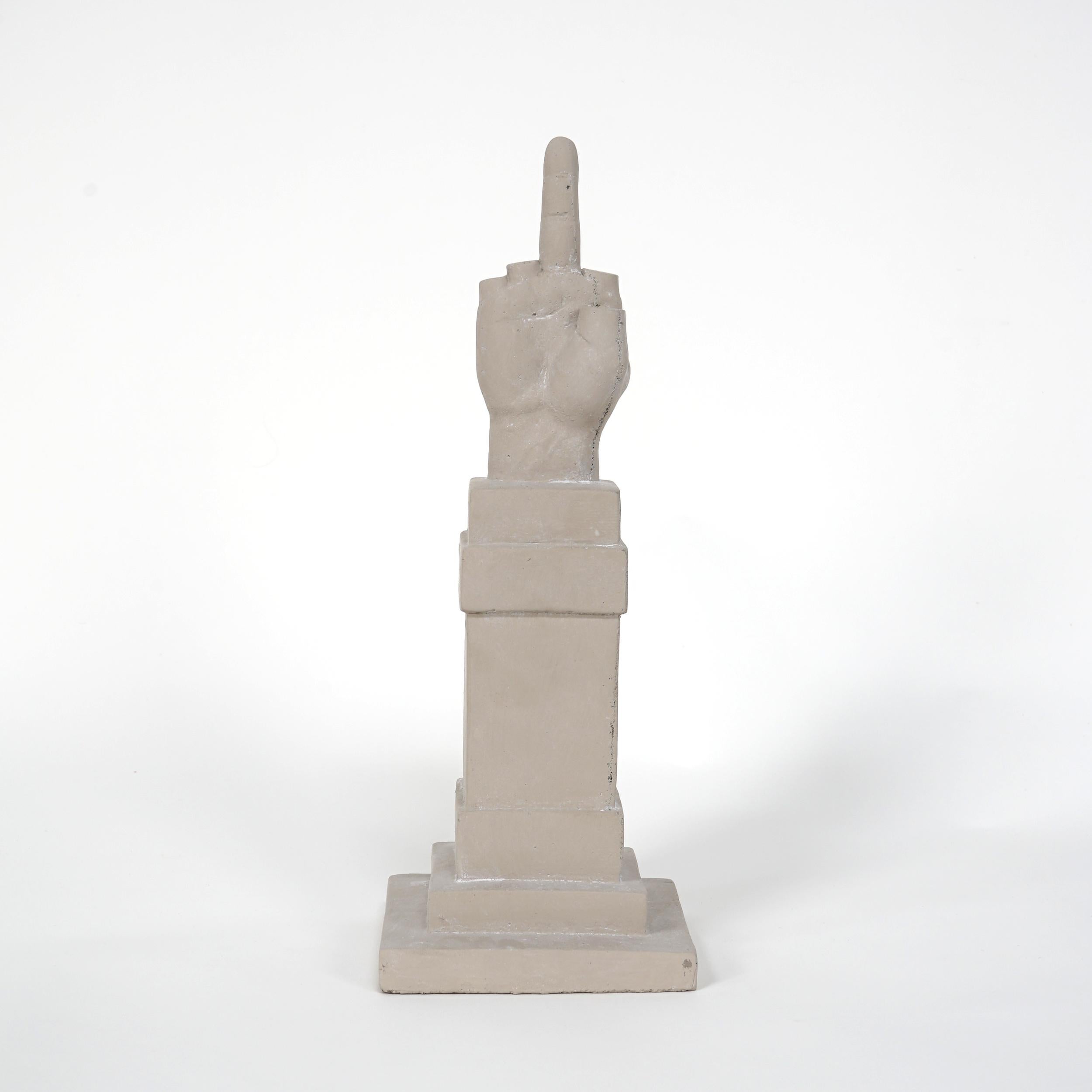 
Maurizio Cattelan
L.O.V. E. 
2015
Concrete
40 × 18 × 18 cm
(15.7 × 7.1 × 7.1 in)
Stamped by artist's estate
Edition of 1800
In mint condition, in the original wooden crate and accompanied by a certificate of authenticity

The statue, which bears