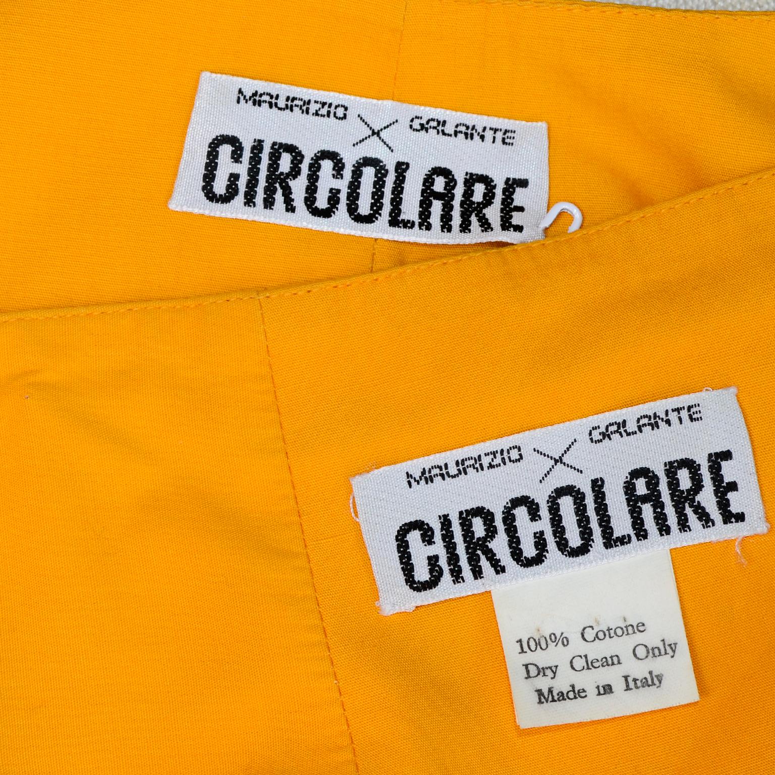 Maurizio Galante Marigold Yellow 1990s Cutwork Skirt & Crop Top 2Pc Dress 7