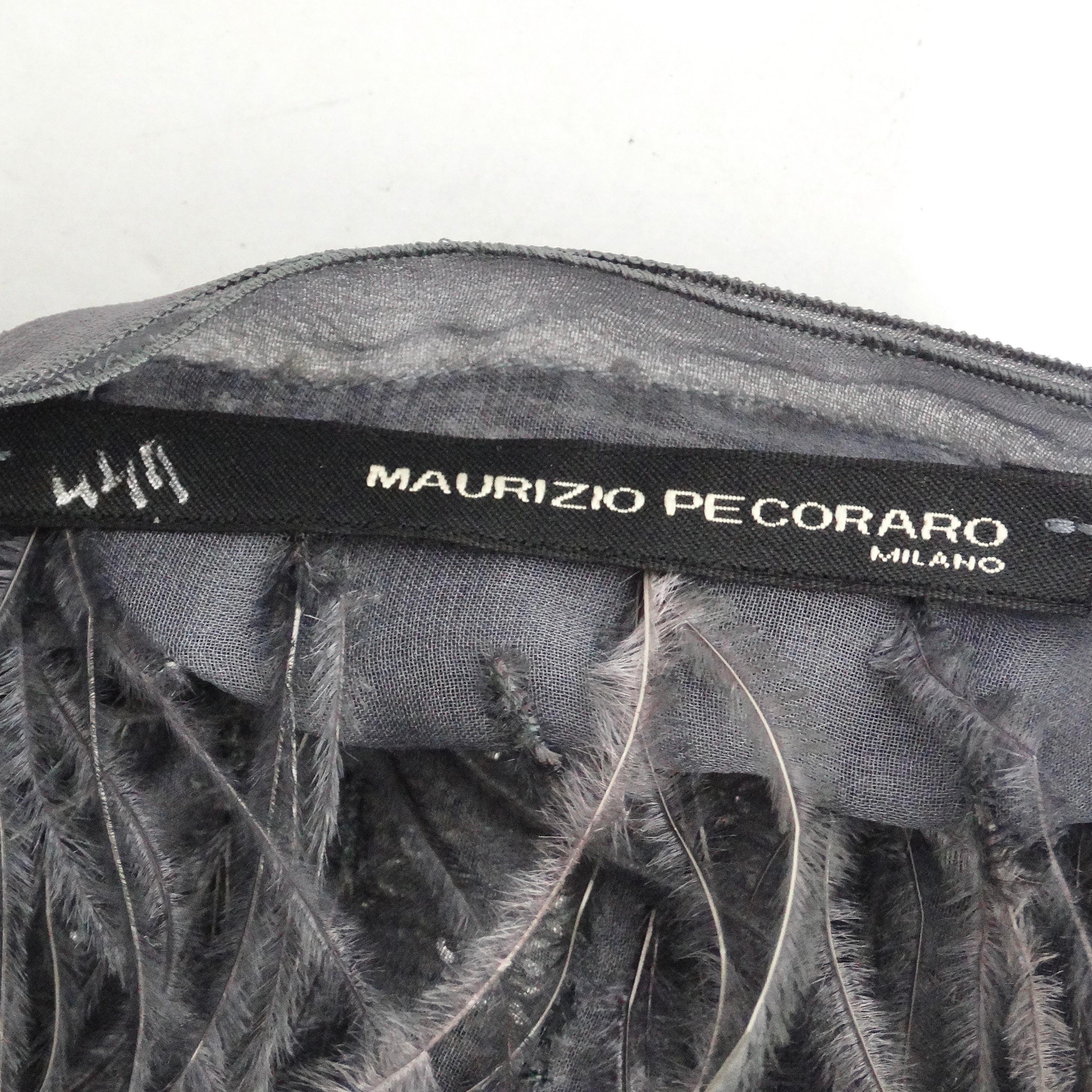 Maurizio Pecoraro 1990s Feather Sequin Evening Jacket For Sale 5