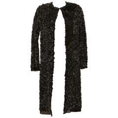 Maurizio Pecoraro Black Leather Coat