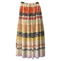 Maurizio Pecoraro Cotton Maxi Skirt in Multicolour