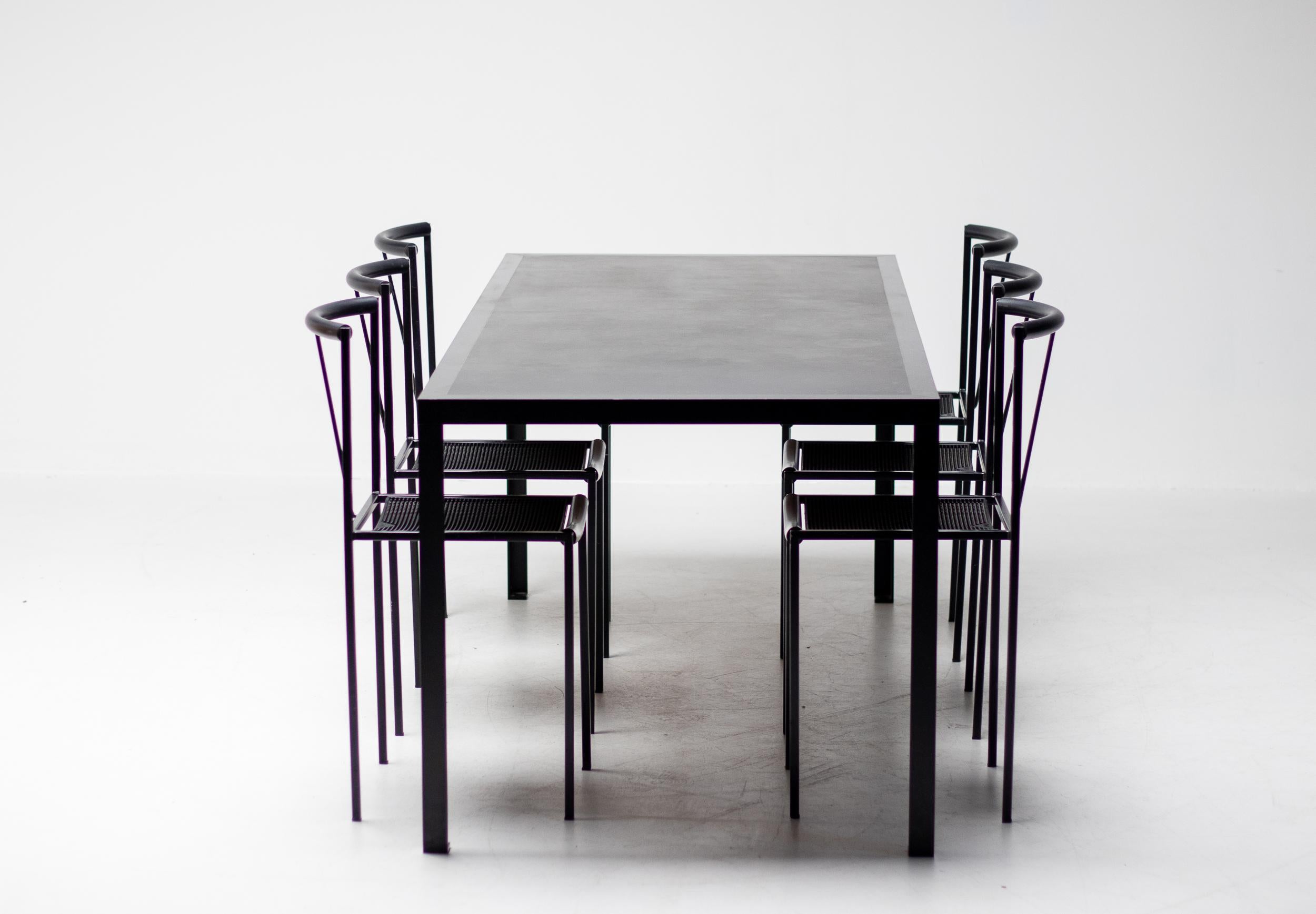 Maurizio Peregalli Dining Table and set of Six Poltroncina Chairs 4
