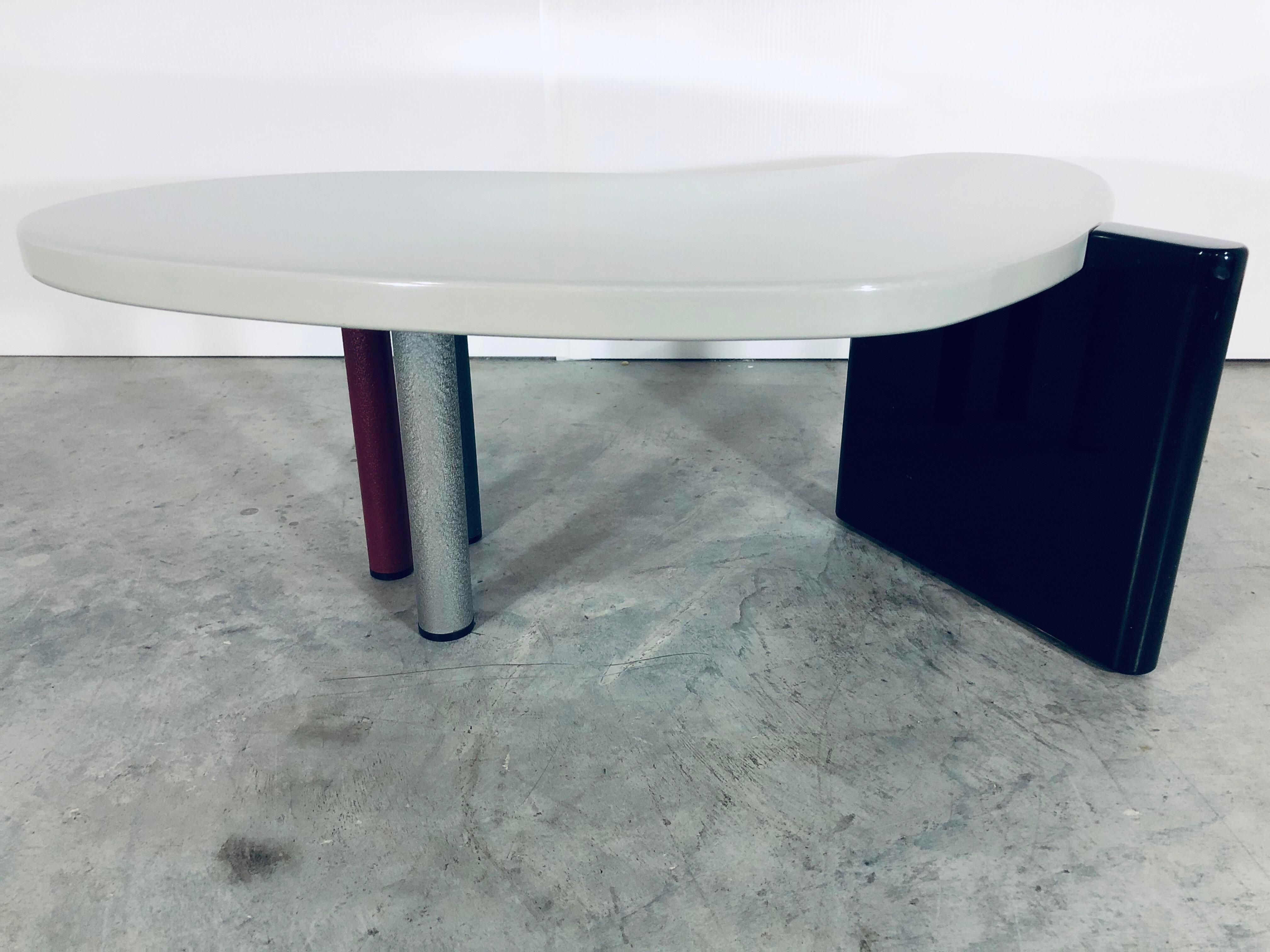 Italian Maurizio Salvato “Nuvole” Boomerang Table for Saporiti