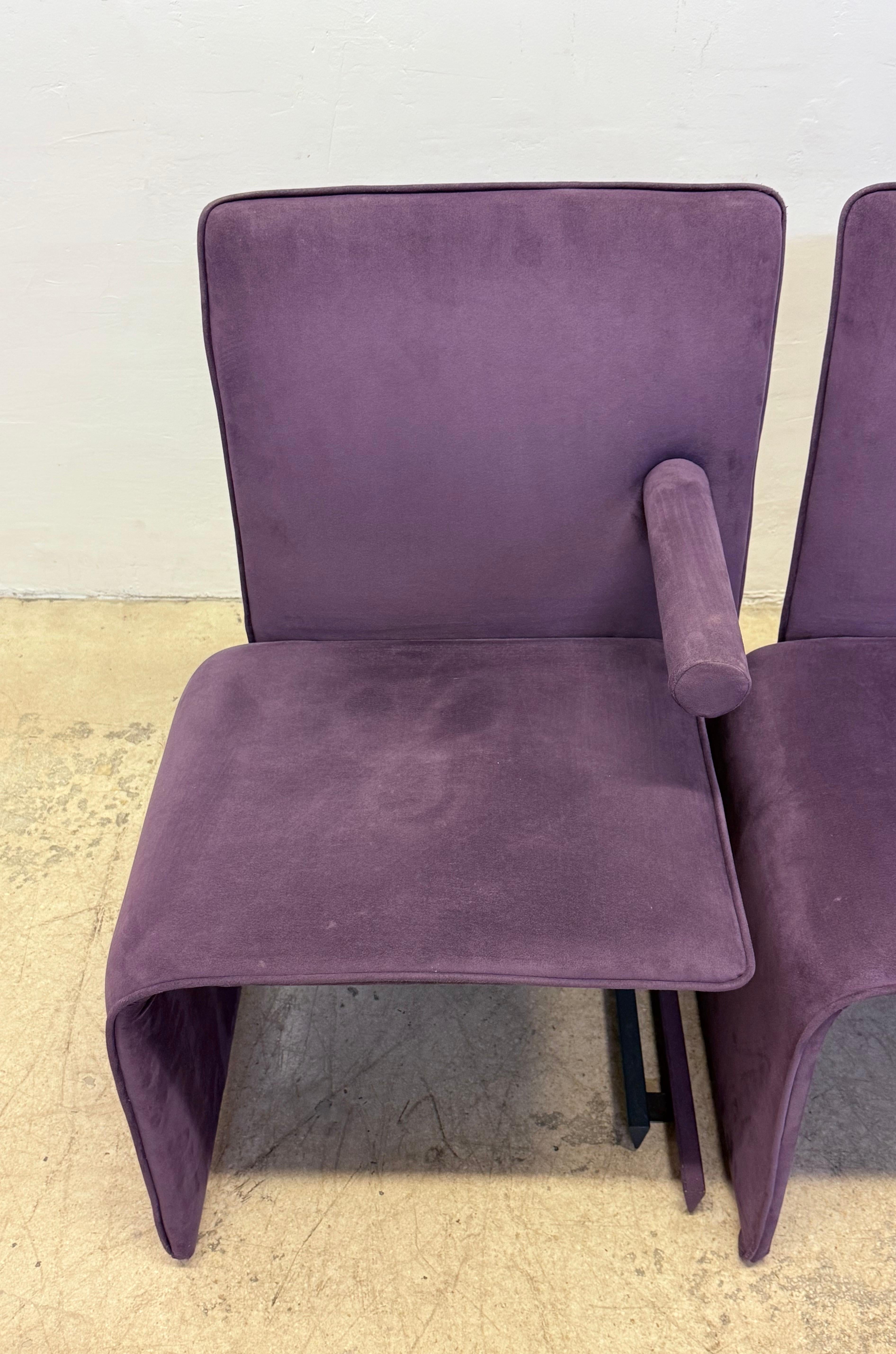 20ième siècle Chaises pointues postmodernes Maurizio Salvato pour Saporiti Italia - Lot de quatre en vente