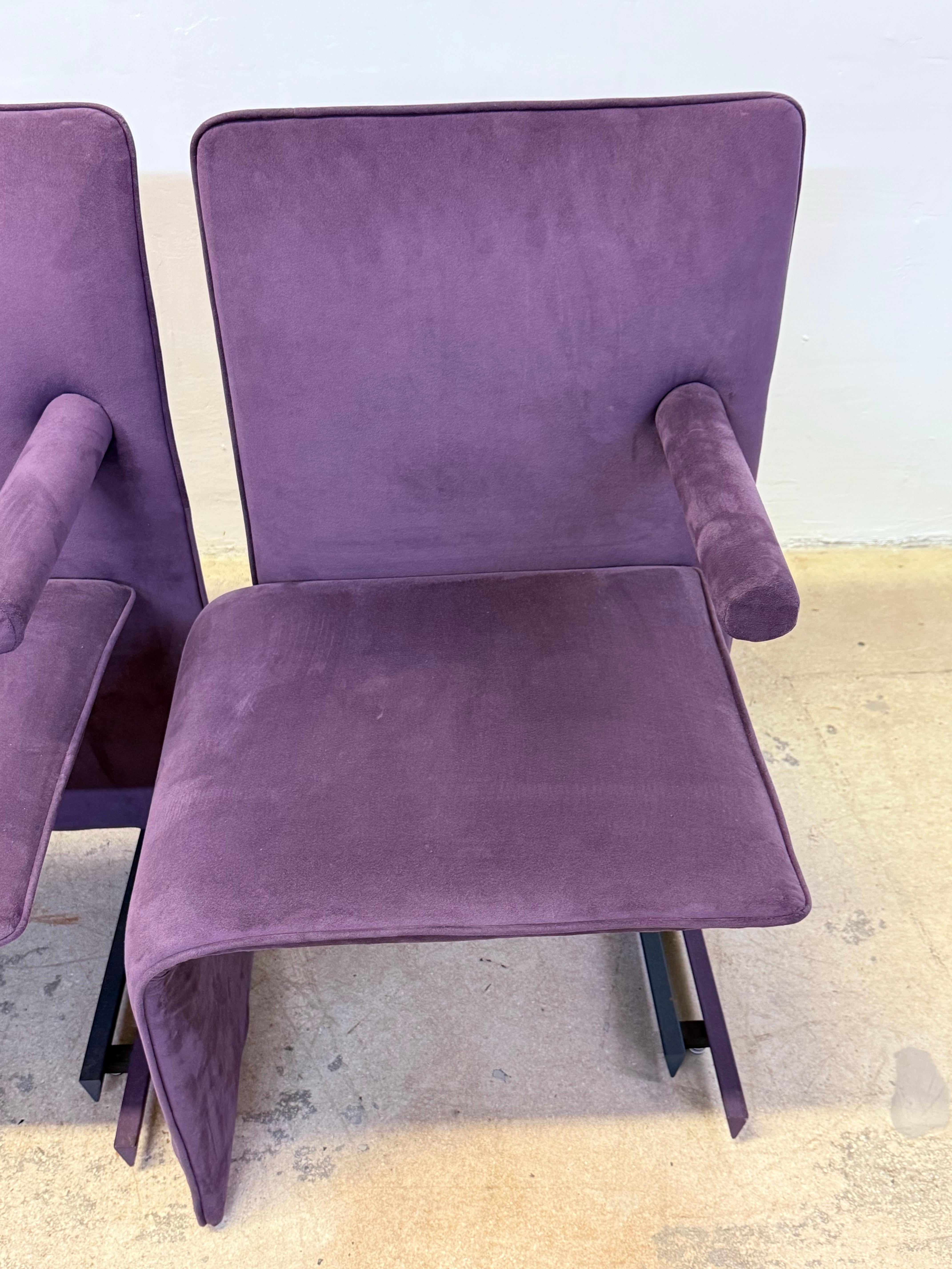 Chaises pointues postmodernes Maurizio Salvato pour Saporiti Italia - Lot de quatre en vente 2