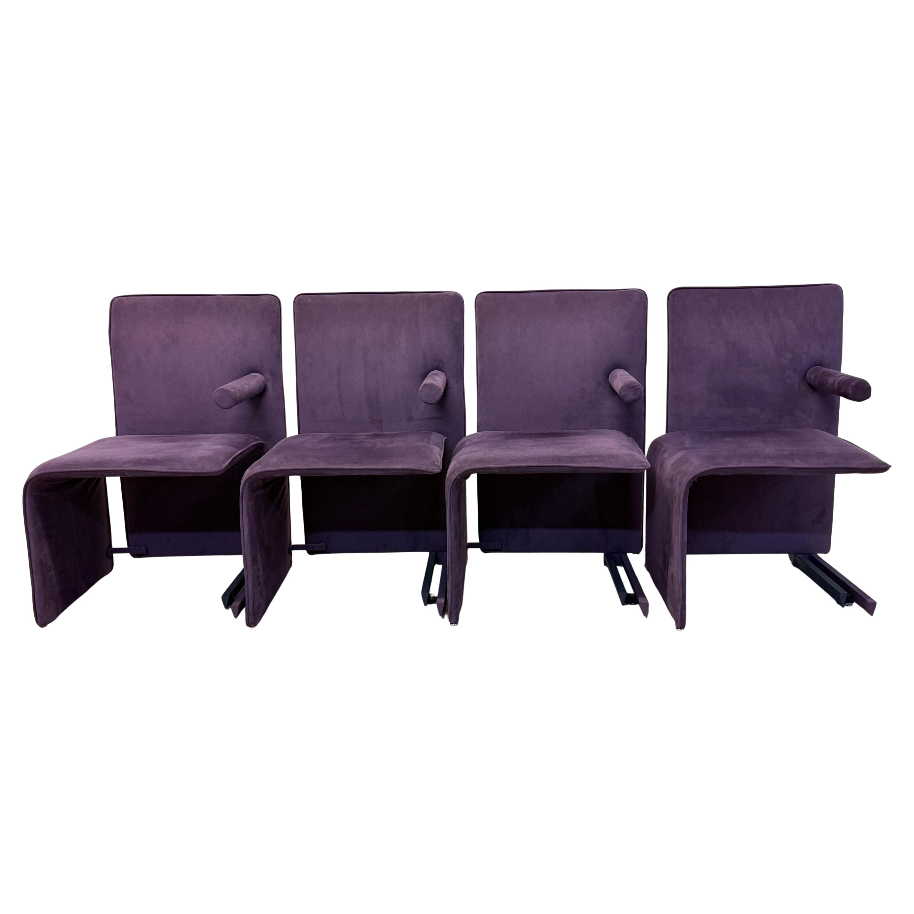 Maurizio Salvato Postmodern Point Chairs for Saporiti Italia - Set of Four