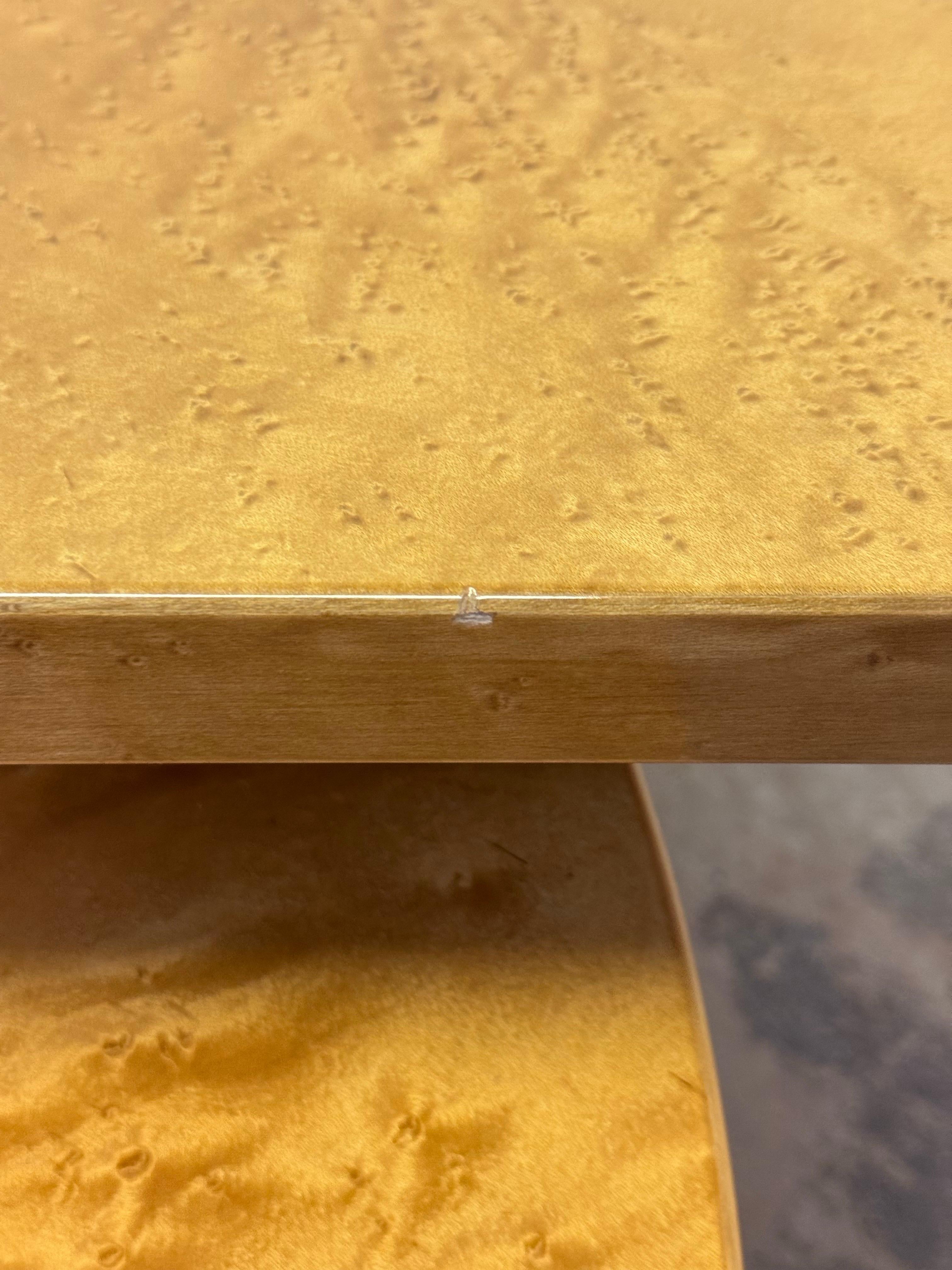 Mesa baja giratoria de madera de Burlwood de Maurizio Salvato para Saporiti Italia, años 80 en venta 8