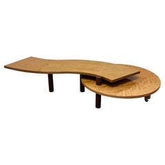 Maurizio Salvato Rotating Burlwood Coffee Table for Saporiti Italia, 1980s