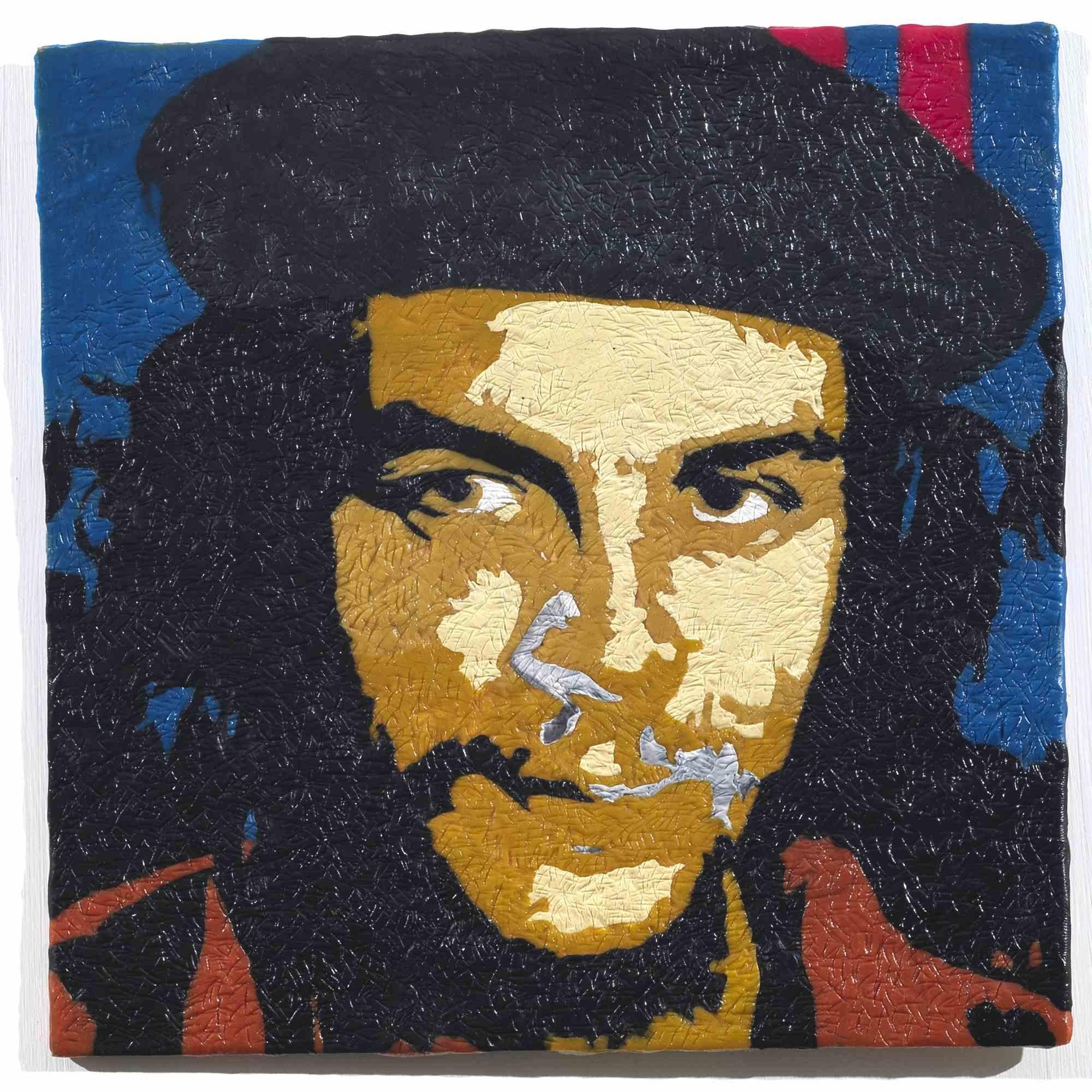 El Che ist ein originelles zeitgenössisches Kunstwerk des italienischen Künstlers Maurizio Savini (geb. 1962 in Rom) aus dem Jahr 2014. 

Original Enkaustik von Kaugummi auf Karton. 

Handsigniert vom Künstler auf der Rückseite des Kunstwerks. 

Das