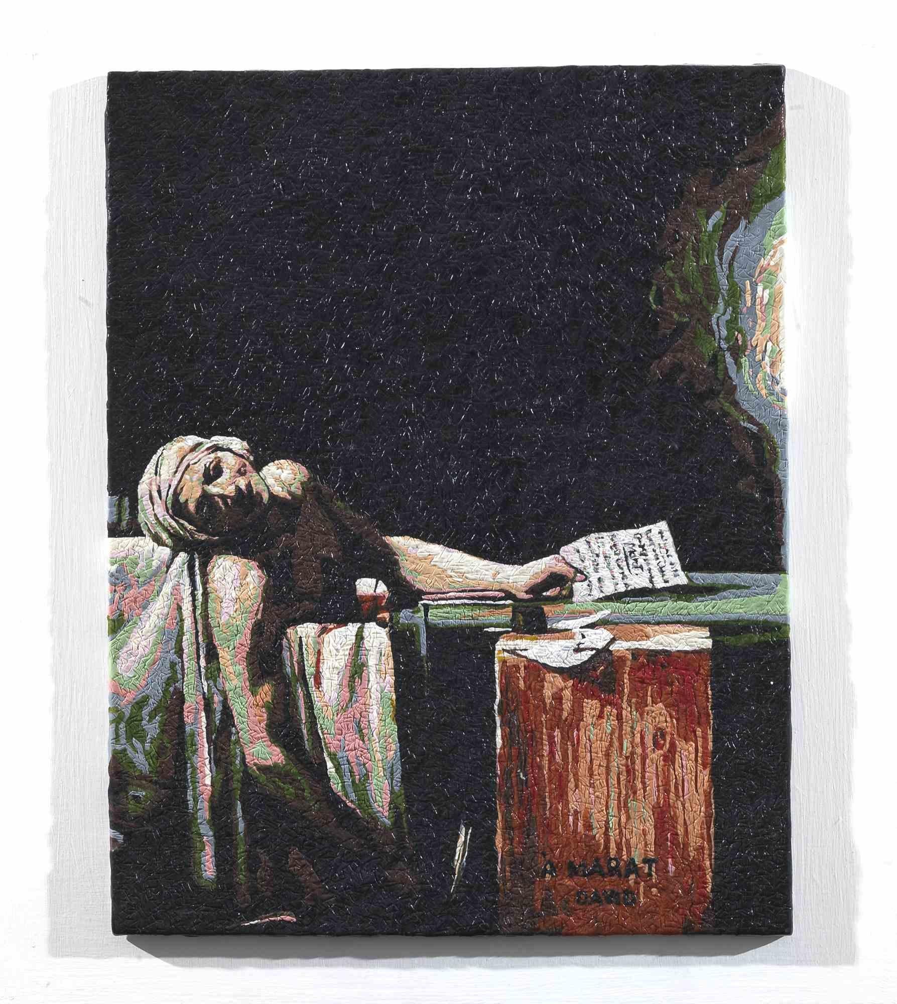 Marat is an original Contemporary Arwork realized by the Italian artist Maurizio Savini (b. Rome, 1962) in 2015. 

Original Encaustic of chewing gum on board. 

Hand-signed by the artist on the back of the canvas.

The Certificate of Authenticity is