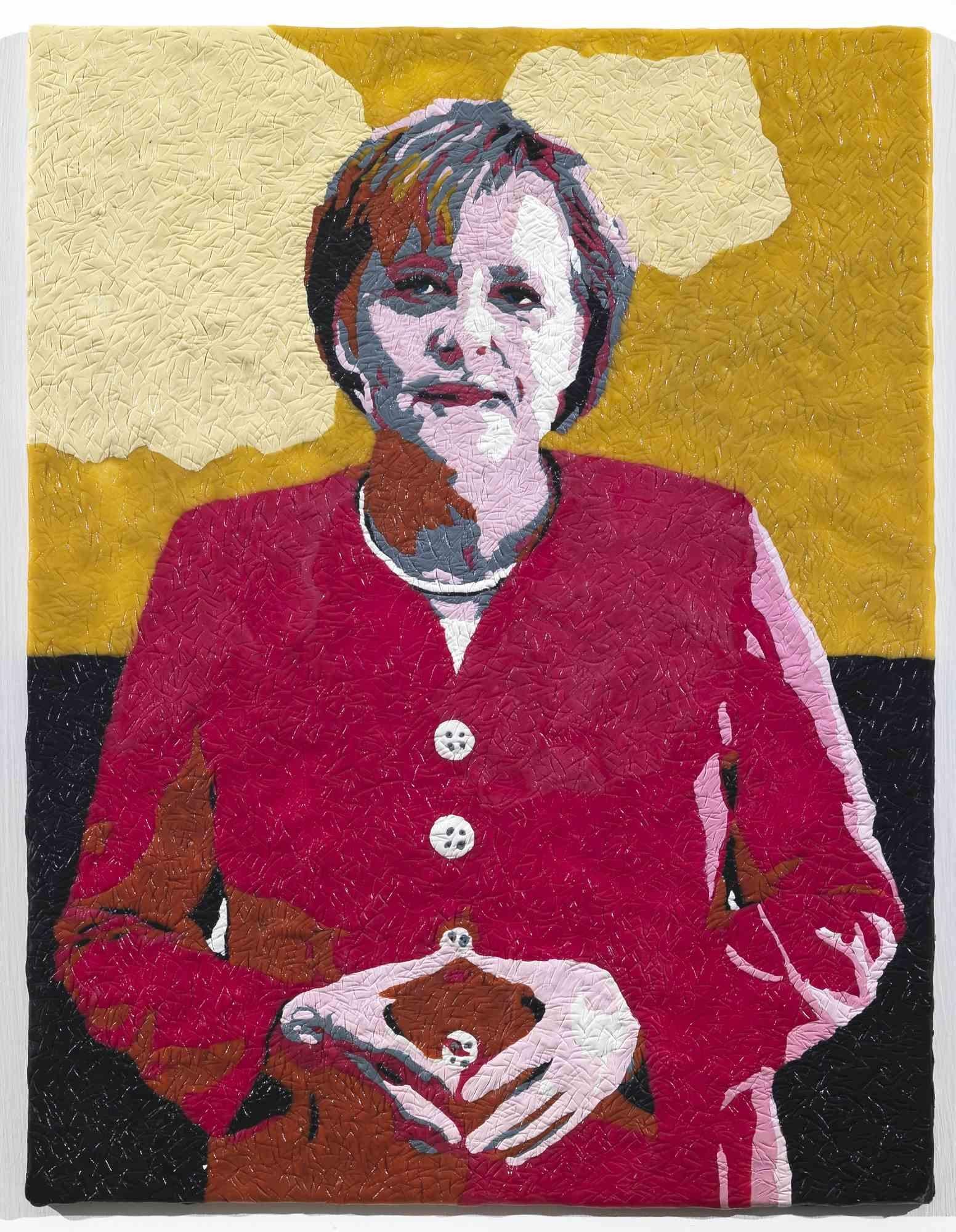 Merkel is an original Contemporary Arwork realized by the Italian artist Maurizio Savini (b. Rome, 1962) in 2014. 

Original Encaustic of chewing gum on board. 

Hand-signed by the artist on the back.

The Certificate of Authenticity is provided by