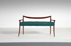 Maurizio Tempestini Bench in Cherry Wood Italian Manufacture, 1950s