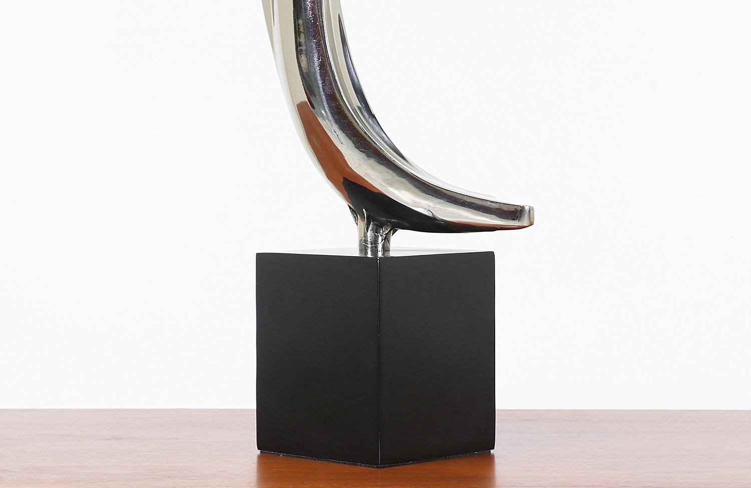 Richard Barr y Harold Weiss Lámpara de mesa cromada para Laurel Lamp Co. en venta 4