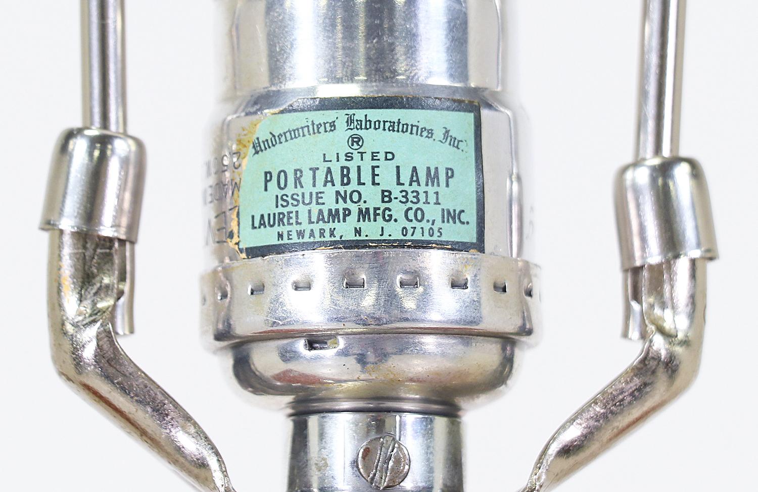 Richard Barr y Harold Weiss Lámpara de mesa cromada para Laurel Lamp Co. en venta 6