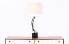 Richard Barr and Harold Weiss Chrome Table Lamp for Laurel Lamp Co.