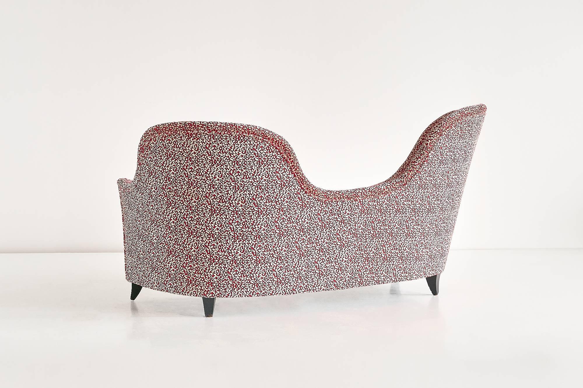Maurizio Tempestini Curved Two-Seat Sofa, Florence, Italy, Early 1940s 2