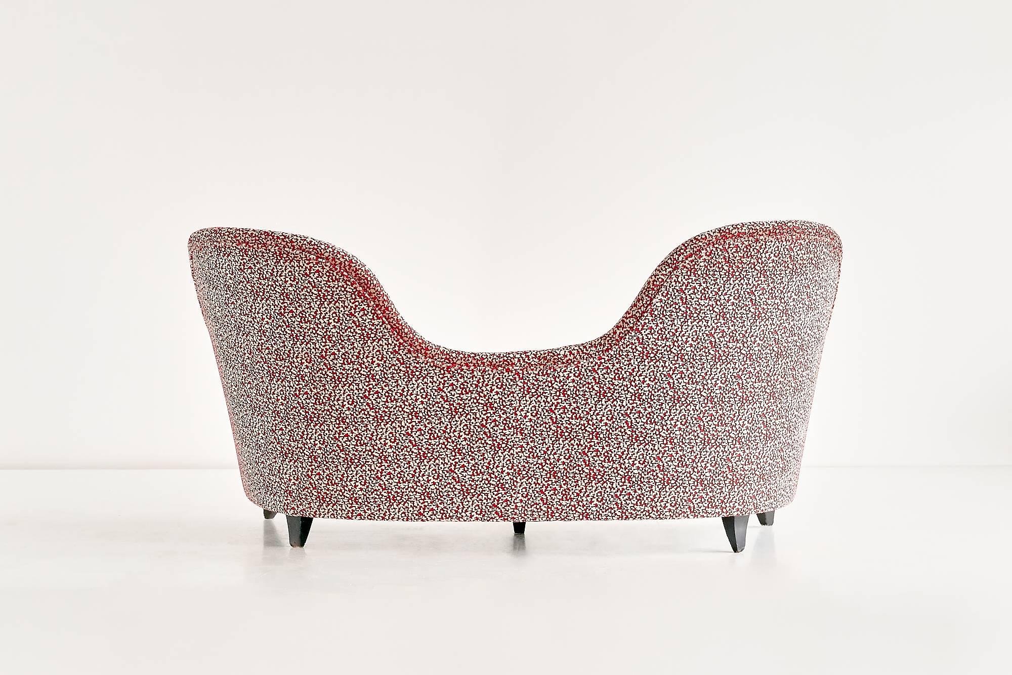 Maurizio Tempestini Curved Two-Seat Sofa, Florence, Italy, Early 1940s 1