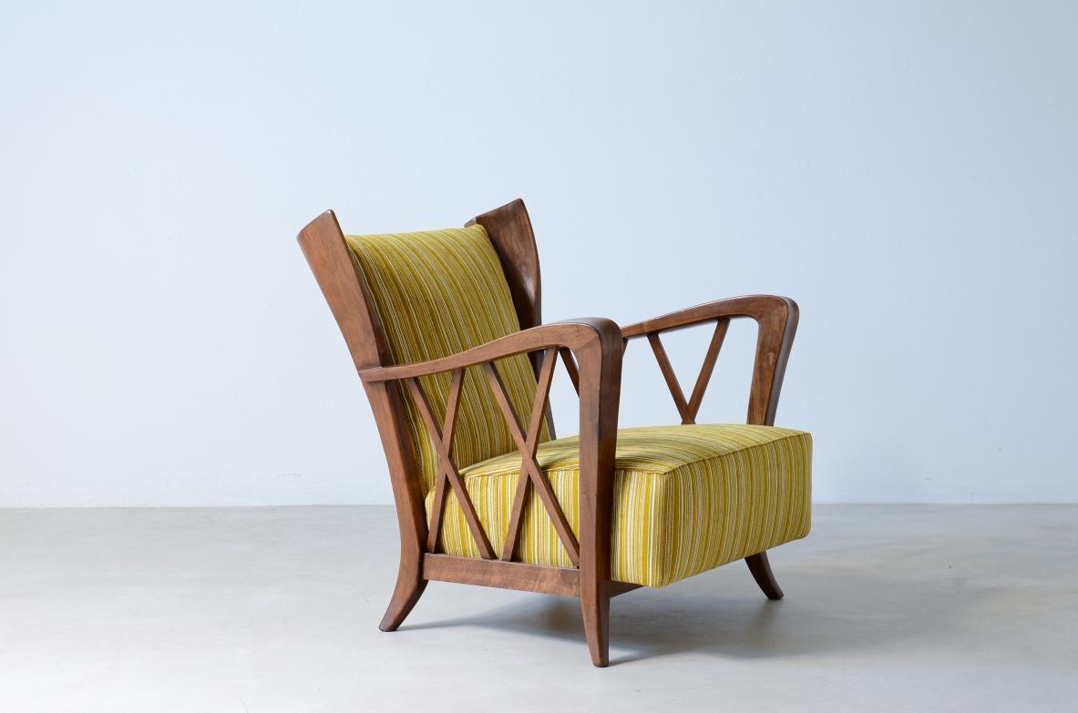 Maurizio Tempestini (1908-1960)

Elegant oak armchair with wavy pattern on all sides.

Italian manufacture, Florence, ca. 1940.

73x70xh80