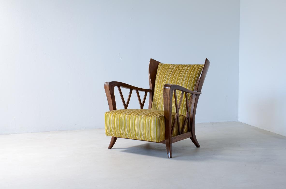 Mid-Century Modern Maurizio Tempestini elegant oak armchair  For Sale