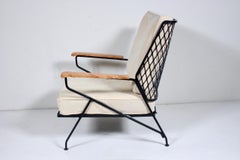 Maurizio Tempestini for John Salterini Iron, Maple & Leather Lounge Chair, 1950s