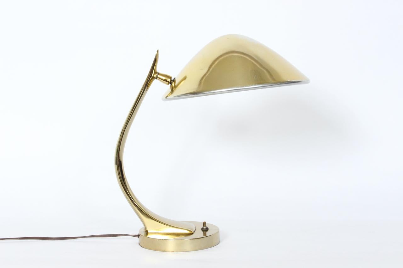 Maurizio Tempestini for Laurel Adjustable Brass Desk Lamp, 1960s For Sale 8