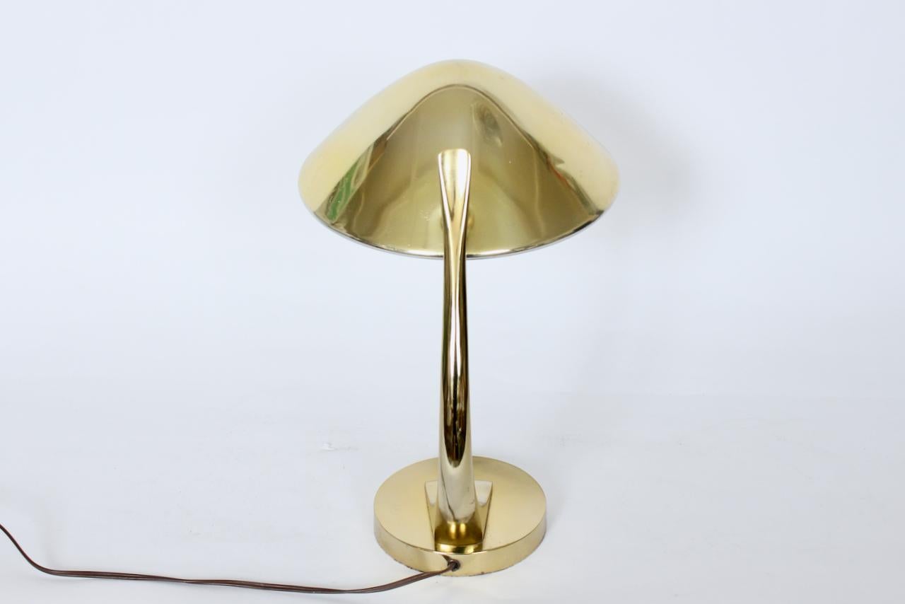 Enameled Maurizio Tempestini for Laurel Adjustable Brass Desk Lamp, 1960s For Sale