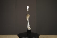 Maurizio Tempestini for Laurel Lamp Co Sculptural Chrome Arc Table Lamp, 1970s