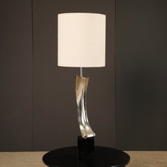 Maurizio Tempestini per Laurel Lamp Co Lampada da tavolo scultorea ad arco in cromo, anni '70