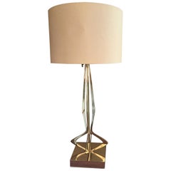Vintage Maurizio Tempestini for Laurel Sculptural Chrome Table Lamp