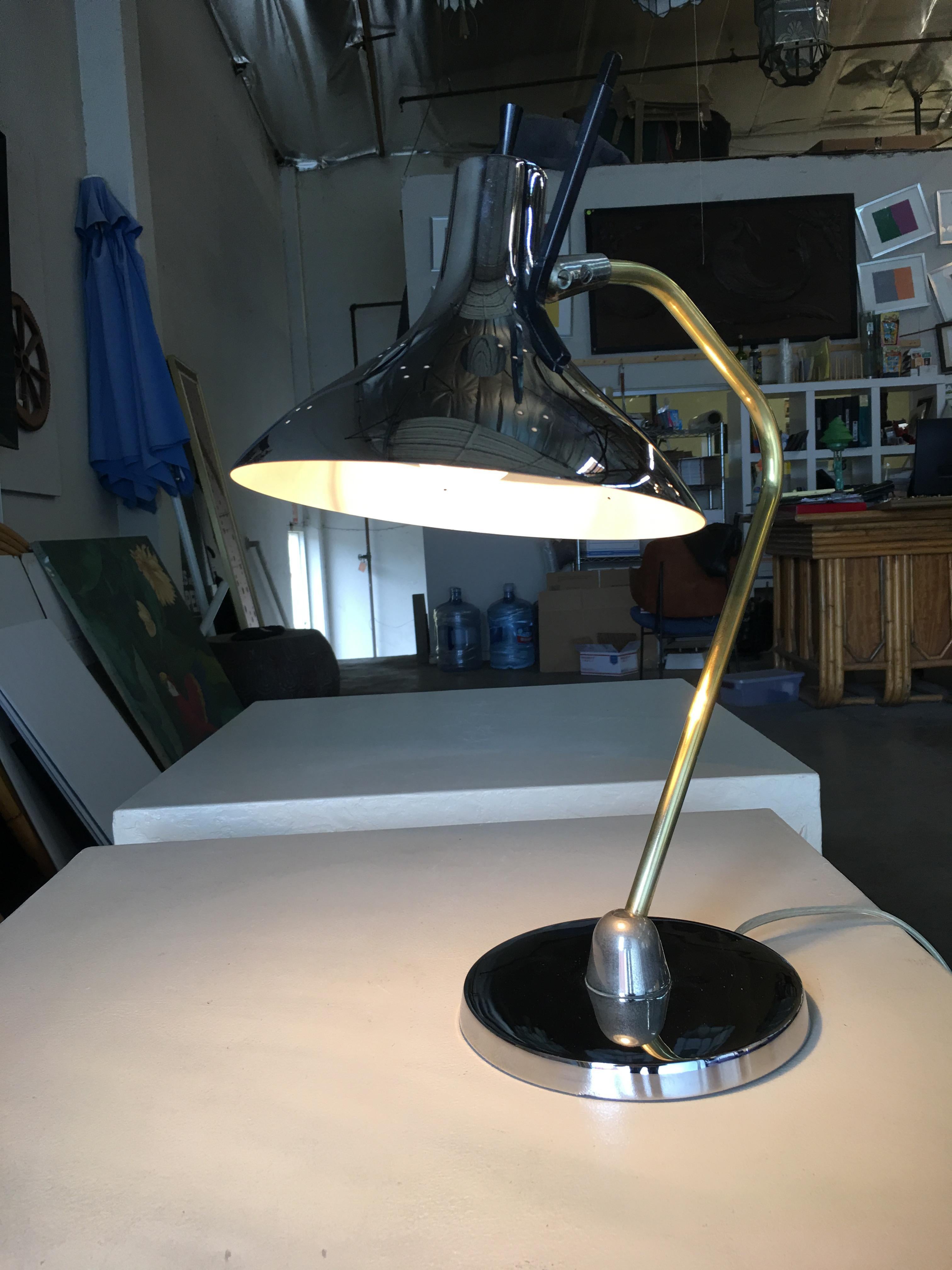Anglepoise Chrom-Schreibtischlampe von Prescolite, Jahrhundertmitte (Moderne der Mitte des Jahrhunderts) im Angebot