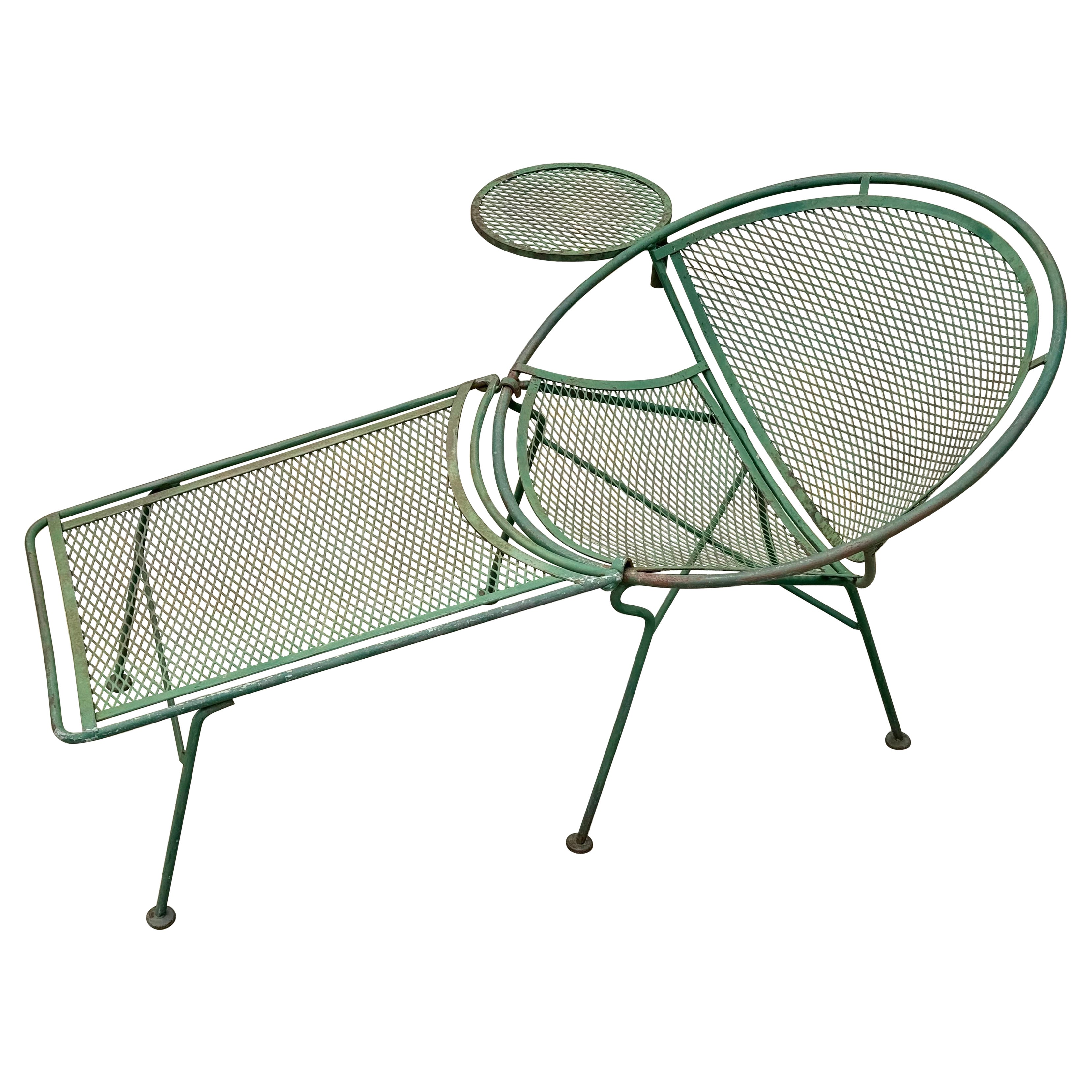 Maurizio Tempestini for Salterini Green  "Radar" Lounge Chair with Ottoman