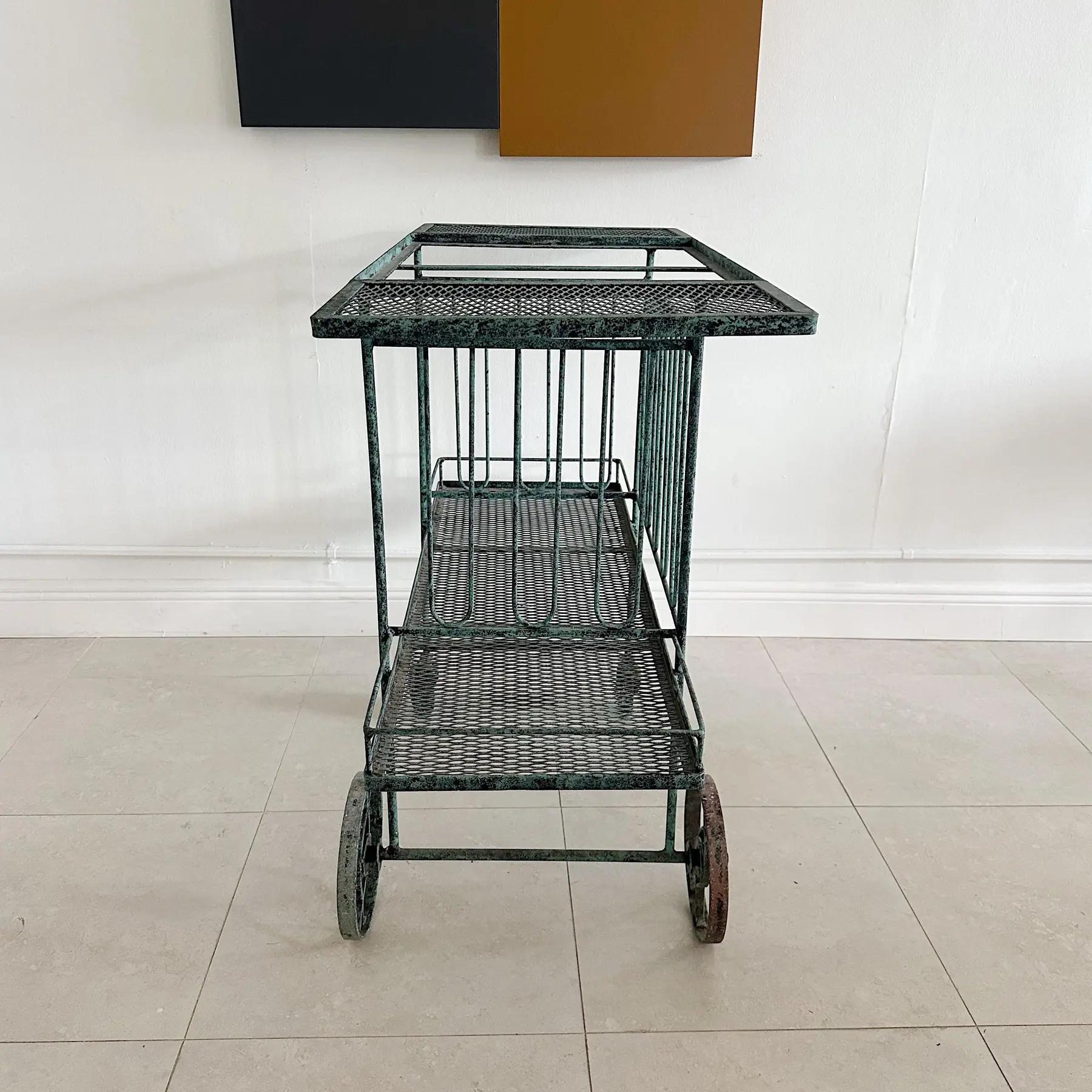 Maurizio Tempestini for Salterini Mid Century Bar Cart en Bueno estado para la venta en West Palm Beach, FL