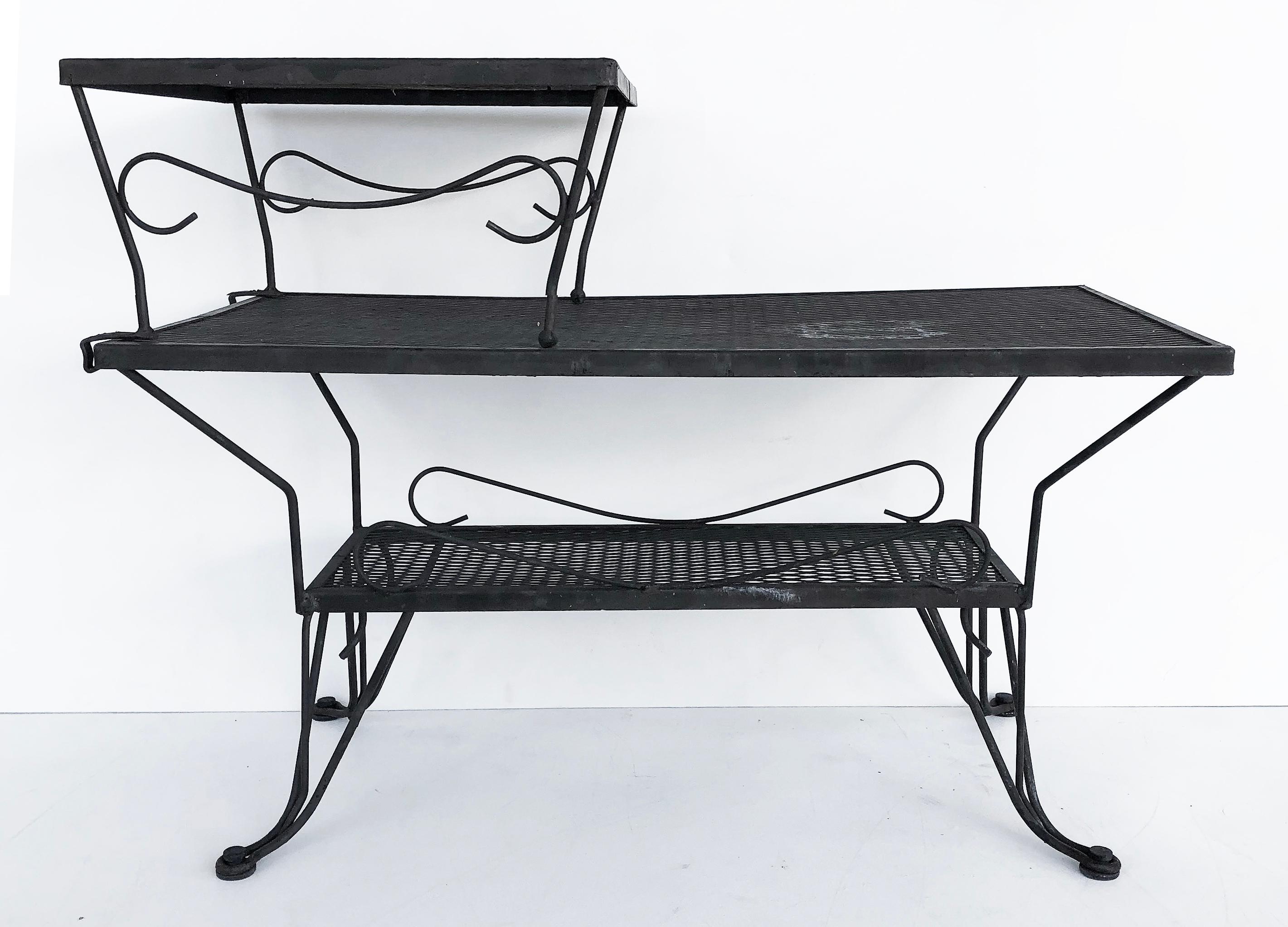 American Maurizio Tempestini for Salterini Mid-Century Three-Tiered Side Tables, Pr. For Sale