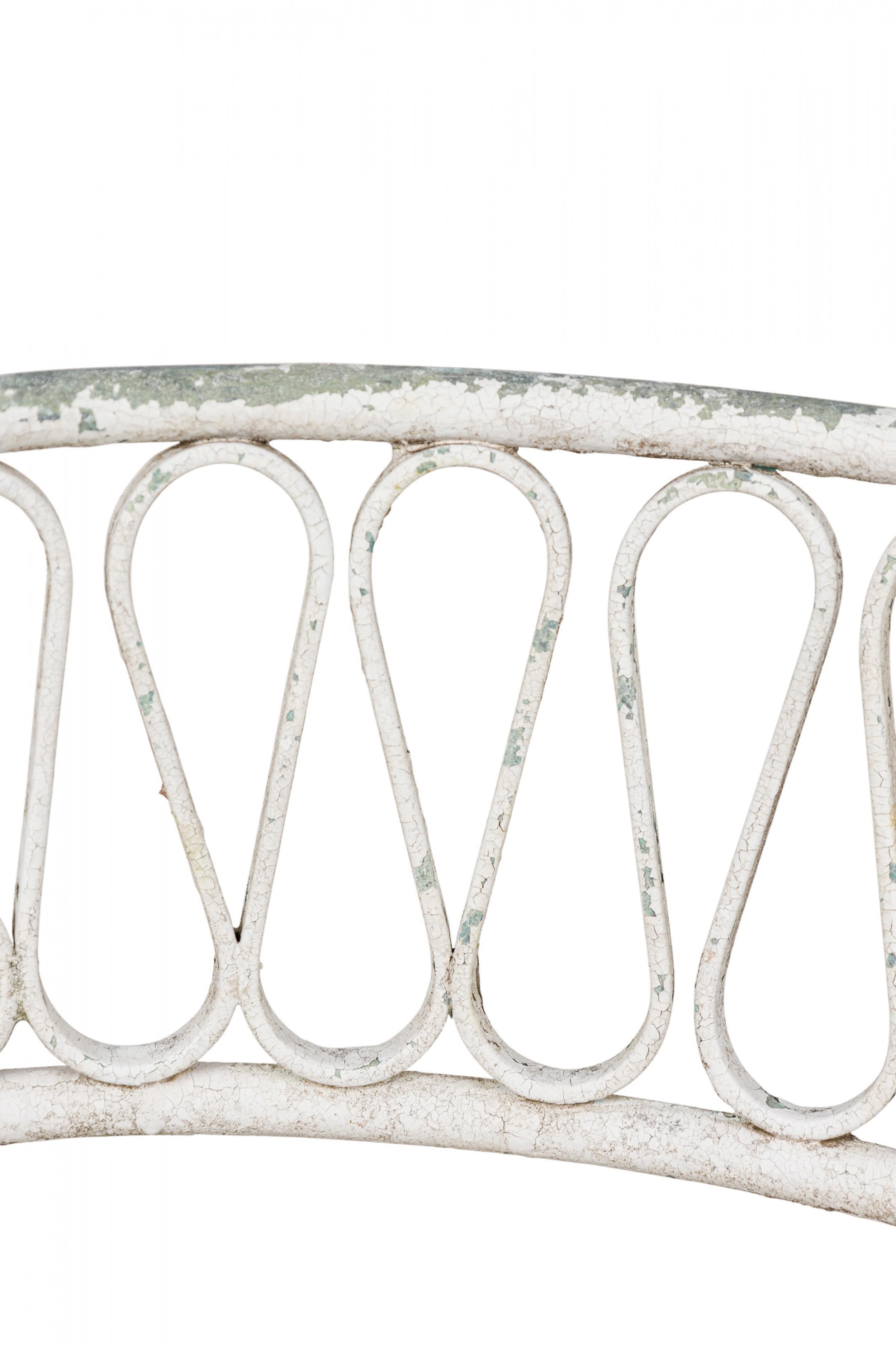 Schmiedeeiserne, lackierte Esszimmerstühle „Ribbon“ von Maurizio Tempestini für Salterini im Angebot 1