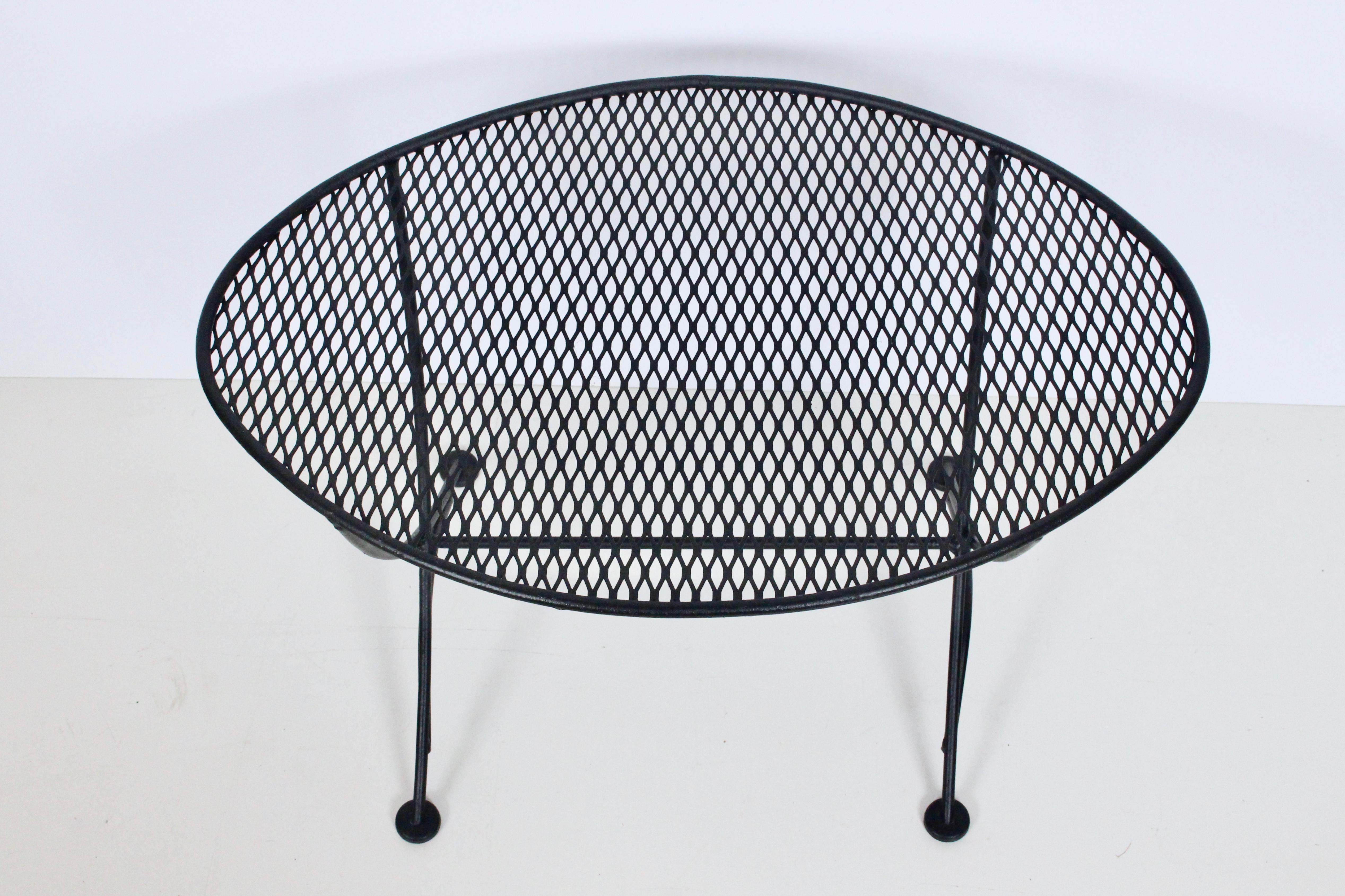 Maurizio Tempestini for Salternini Black Iron Oval Occasional Table, C. 1950s In Good Condition For Sale In Bainbridge, NY