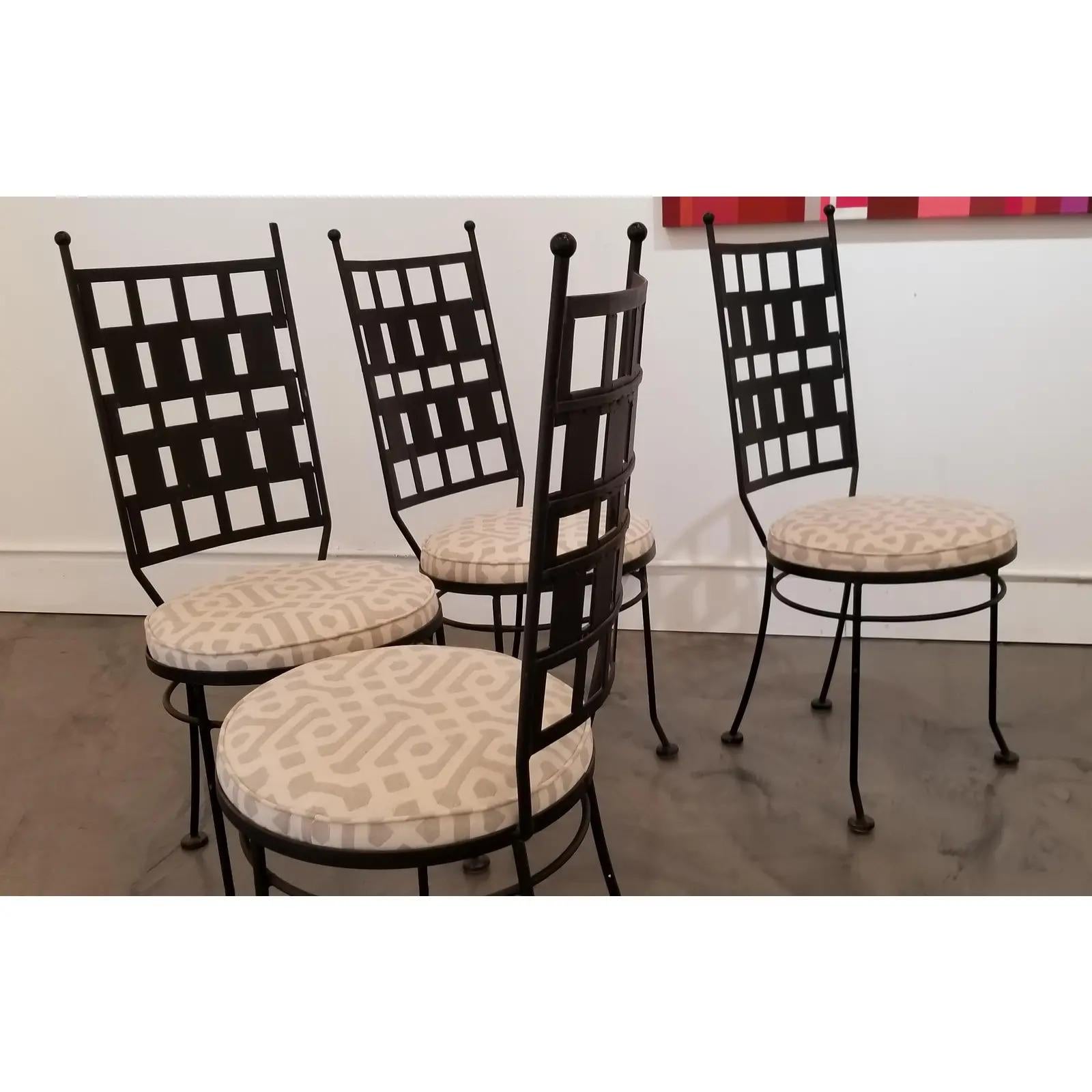 Brutalist Maurizio Tempestini Iron Garden or Dining Chairs