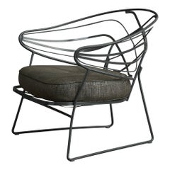Maurizio Tempestini, Lounge Chair, Iron, Fabric, USA 1960s