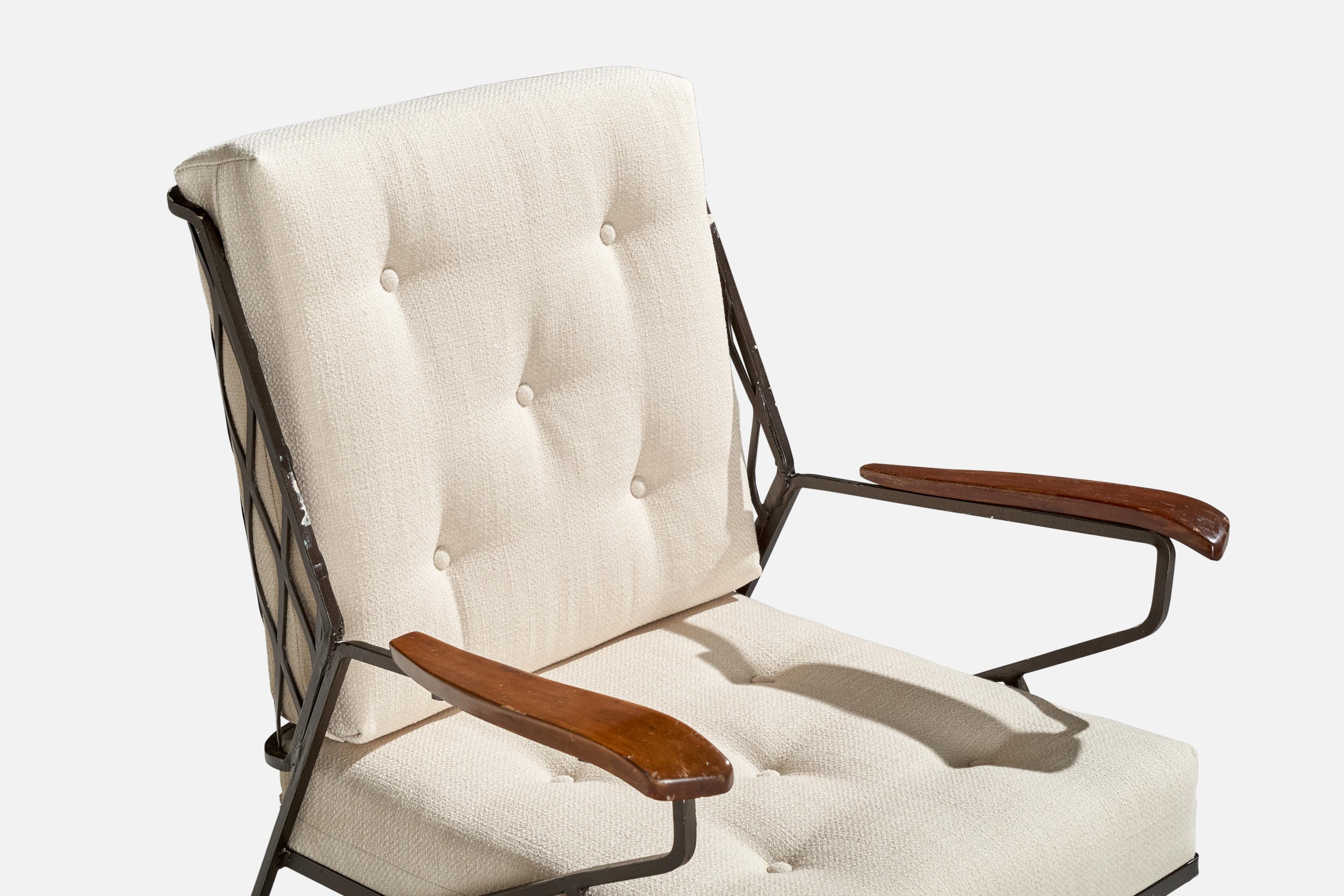 Maurizio Tempestini, Sillas de salón, Hierro, Arce, Tela, EE.UU., Década de 1950 en Bueno estado para la venta en High Point, NC