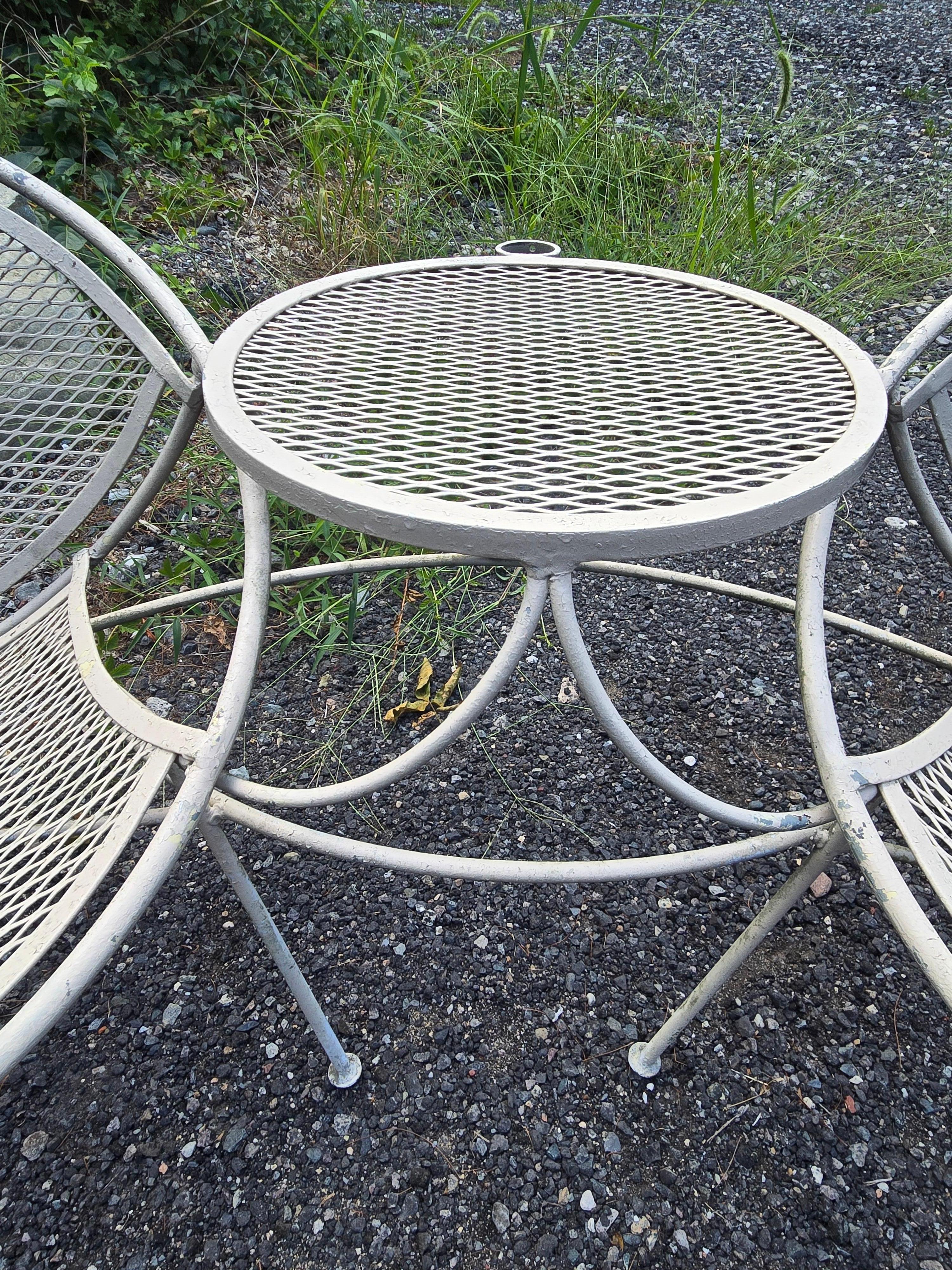 Wrought Iron Maurizio Tempestini Radar Chair Set For Sale