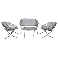 Maurizio Tempestini / Salterini Four-Piece Clam Shell Iron Patio Set