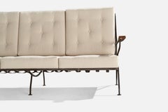 Maurizio Tempestini, Sofa, Iron, Maple, Fabric, USA, 1950s
