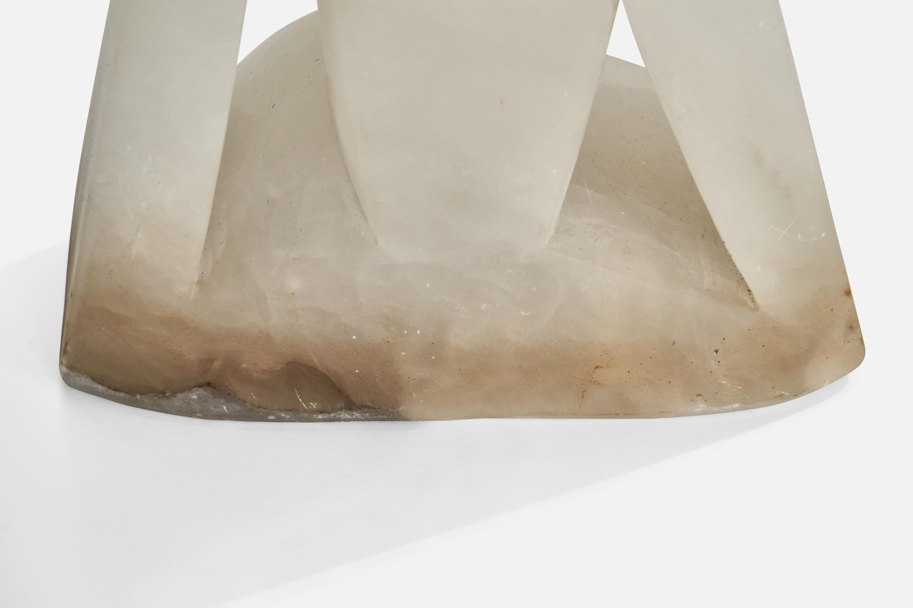Maurizio Tempestini, Table Lamps, Alabaster, Brass, Fabric, Italy, 1965 5