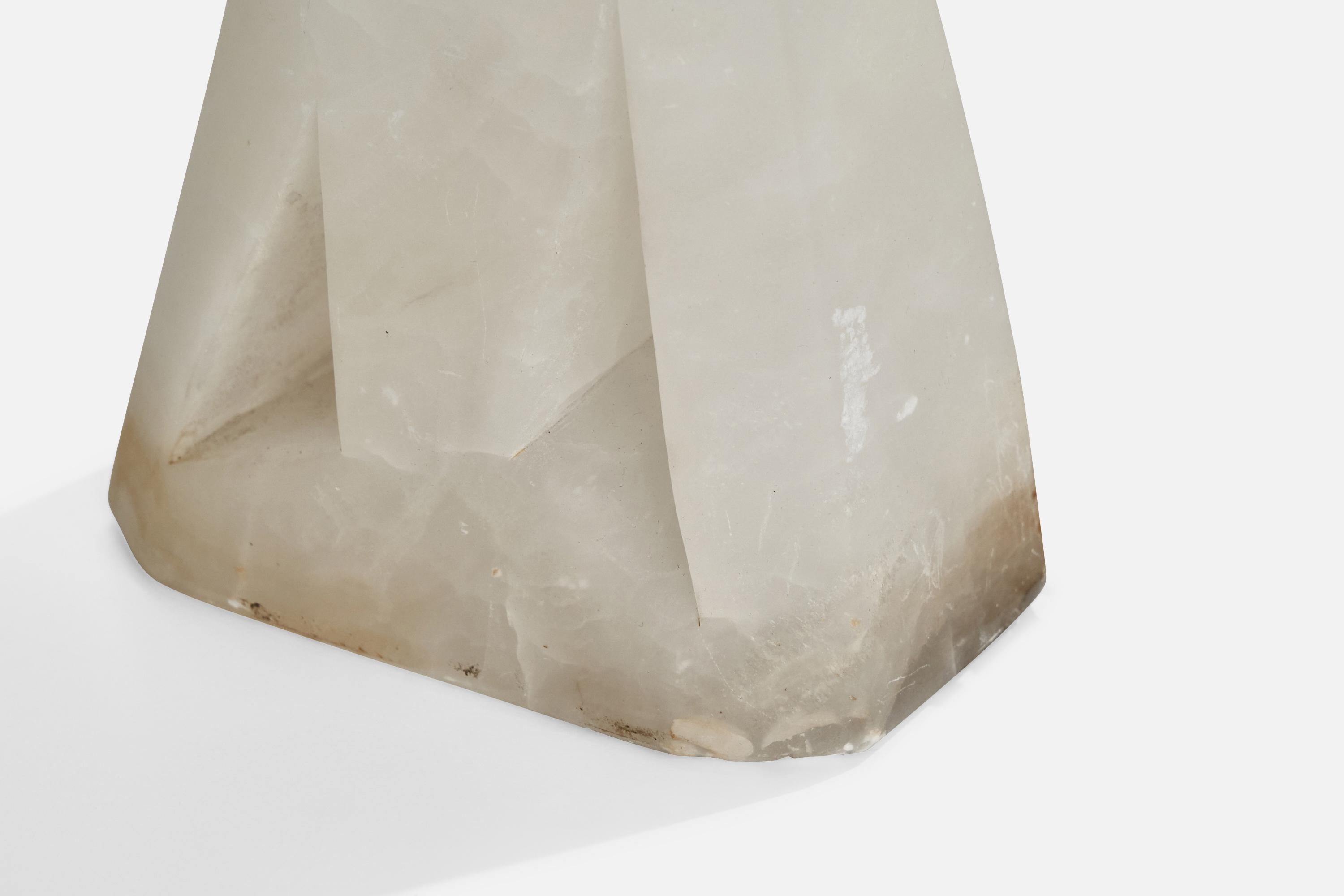 Maurizio Tempestini, Table Lamps, Alabaster, Brass, Fabric, Italy, 1965 6