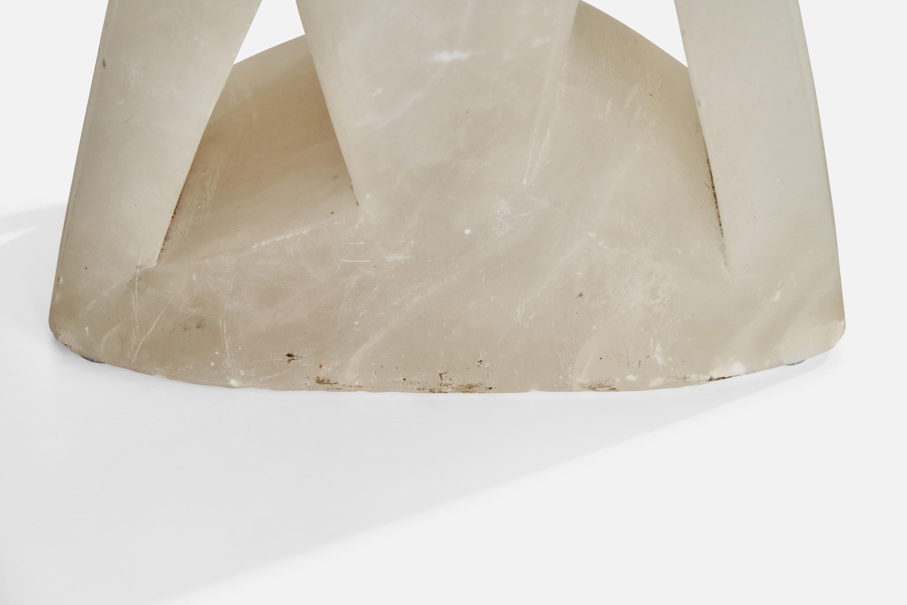 Maurizio Tempestini, Table Lamps, Alabaster, Brass, Fabric, Italy, 1965 2