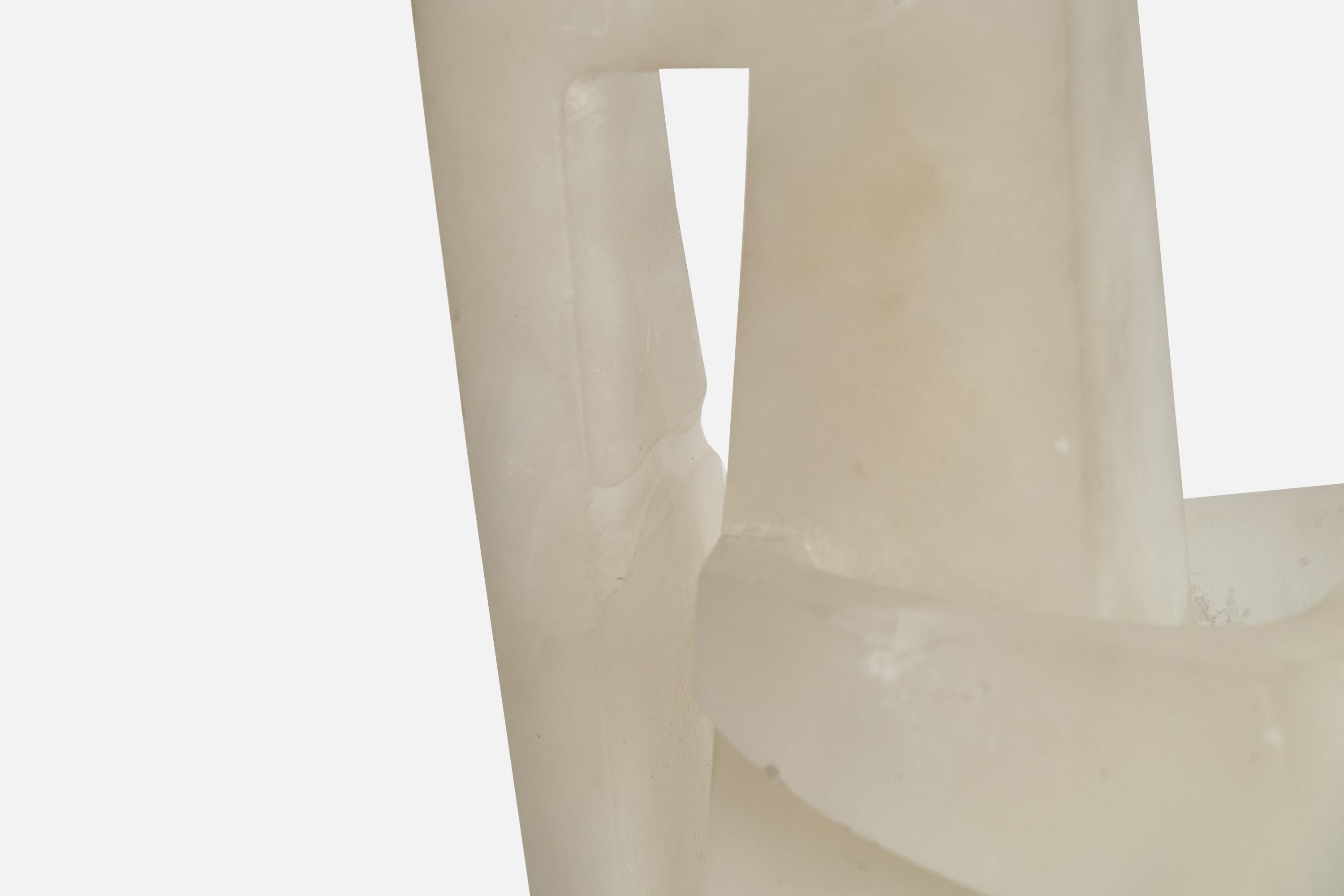 Maurizio Tempestini, Table Lamps, Alabaster, Brass, Fabric, Italy, 1965 3