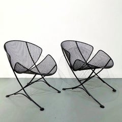 Maurizio Tempestino for Salterini Pair Clamshell Lounge Chairs, ca 1950s