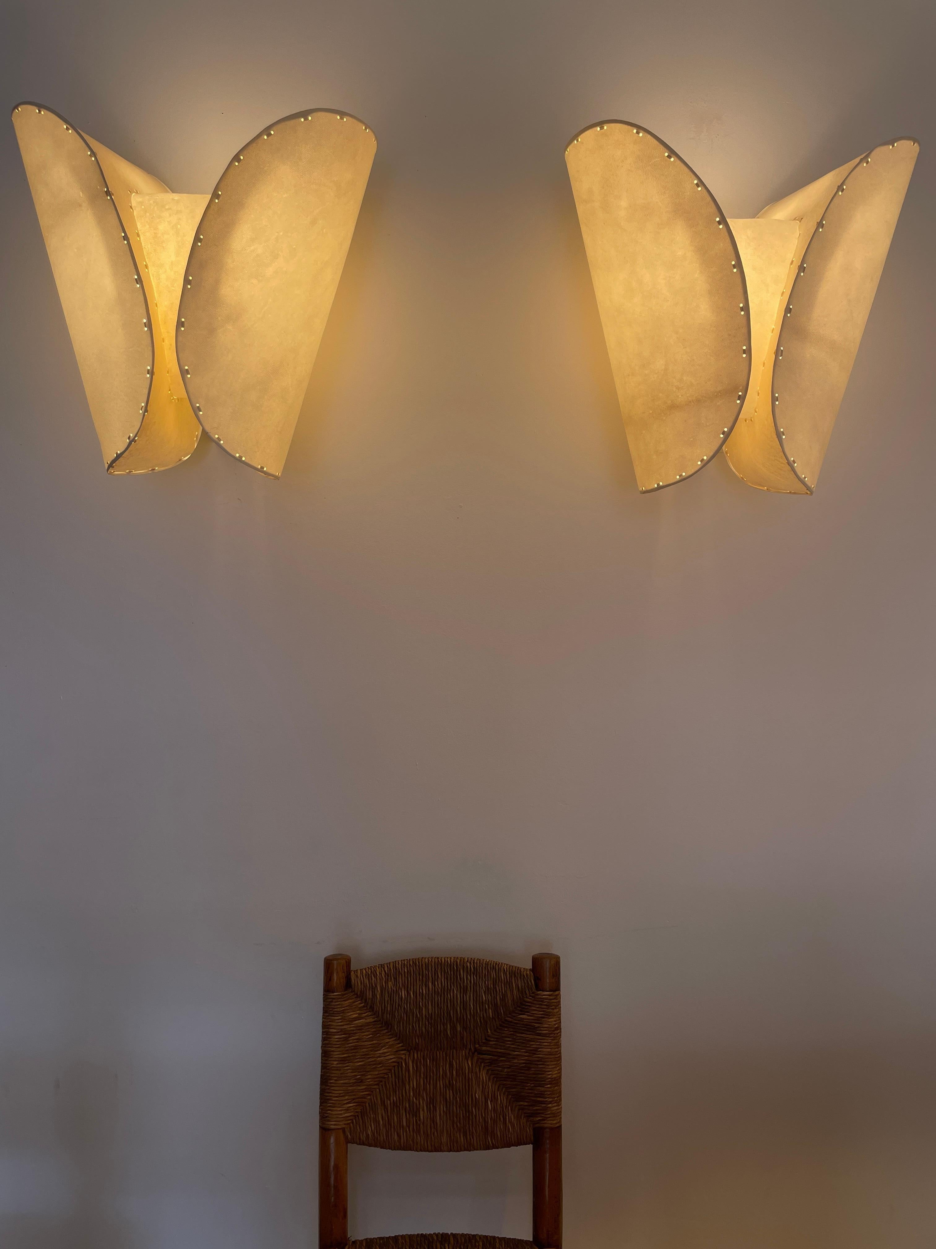 Mauro Fabbro “Gstaad” Wall Lamps Sconce  Alexandre Biaggi  Botega Volta. Signed  For Sale 4