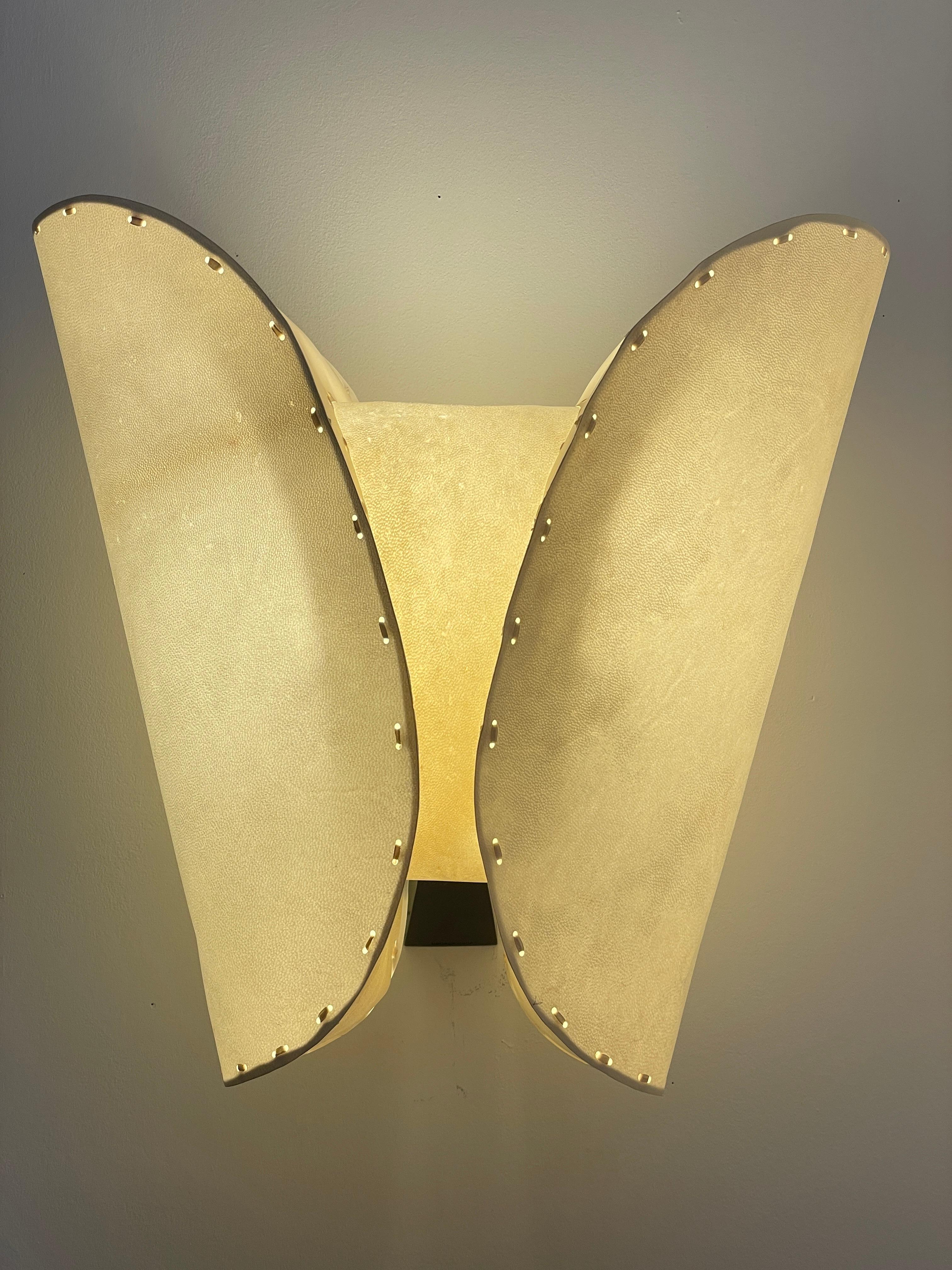 French Mauro Fabbro “Gstaad” Wall Lamps Sconce  Alexandre Biaggi  Botega Volta. Signed  For Sale