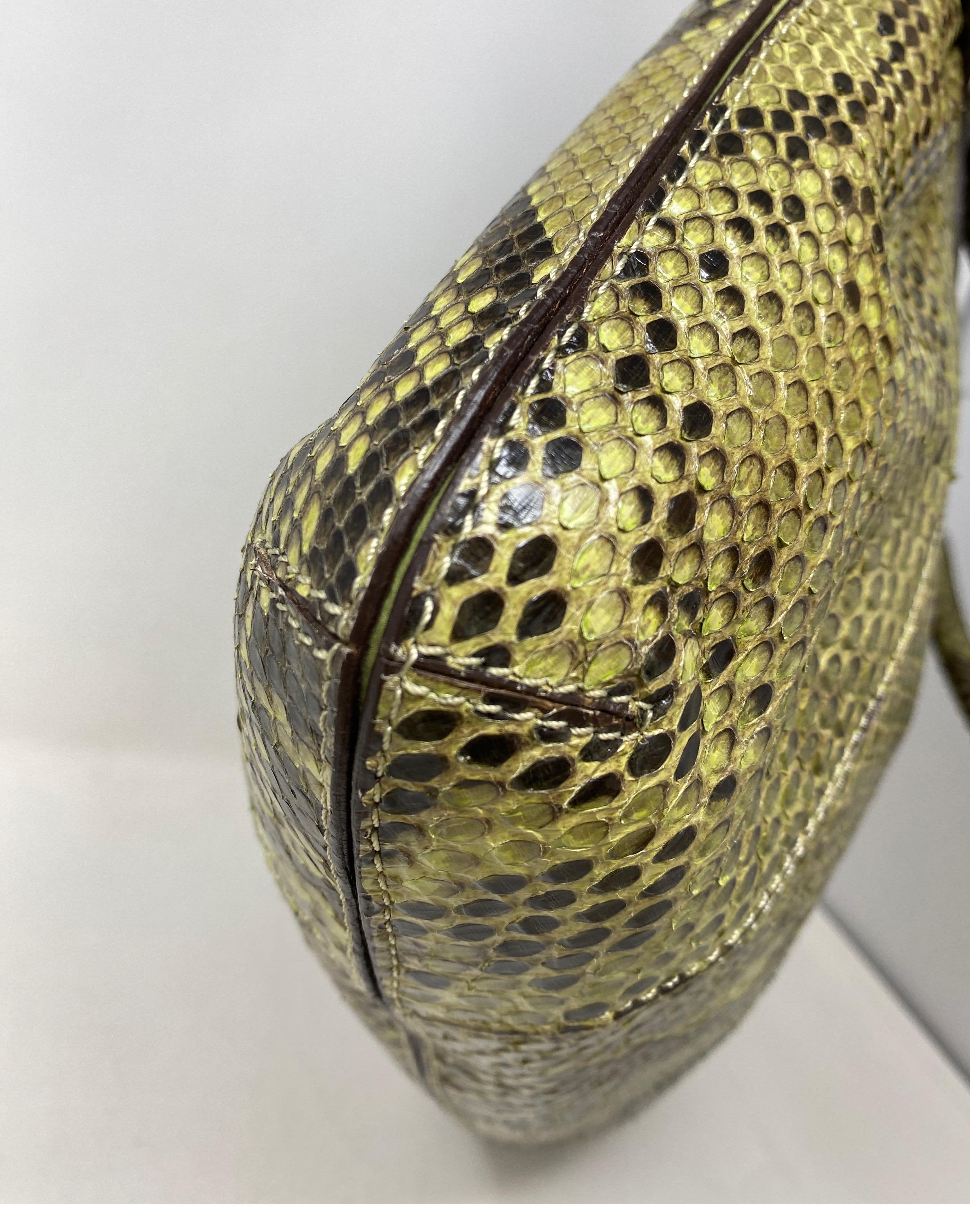 Brown Mauro Governa Python Bag